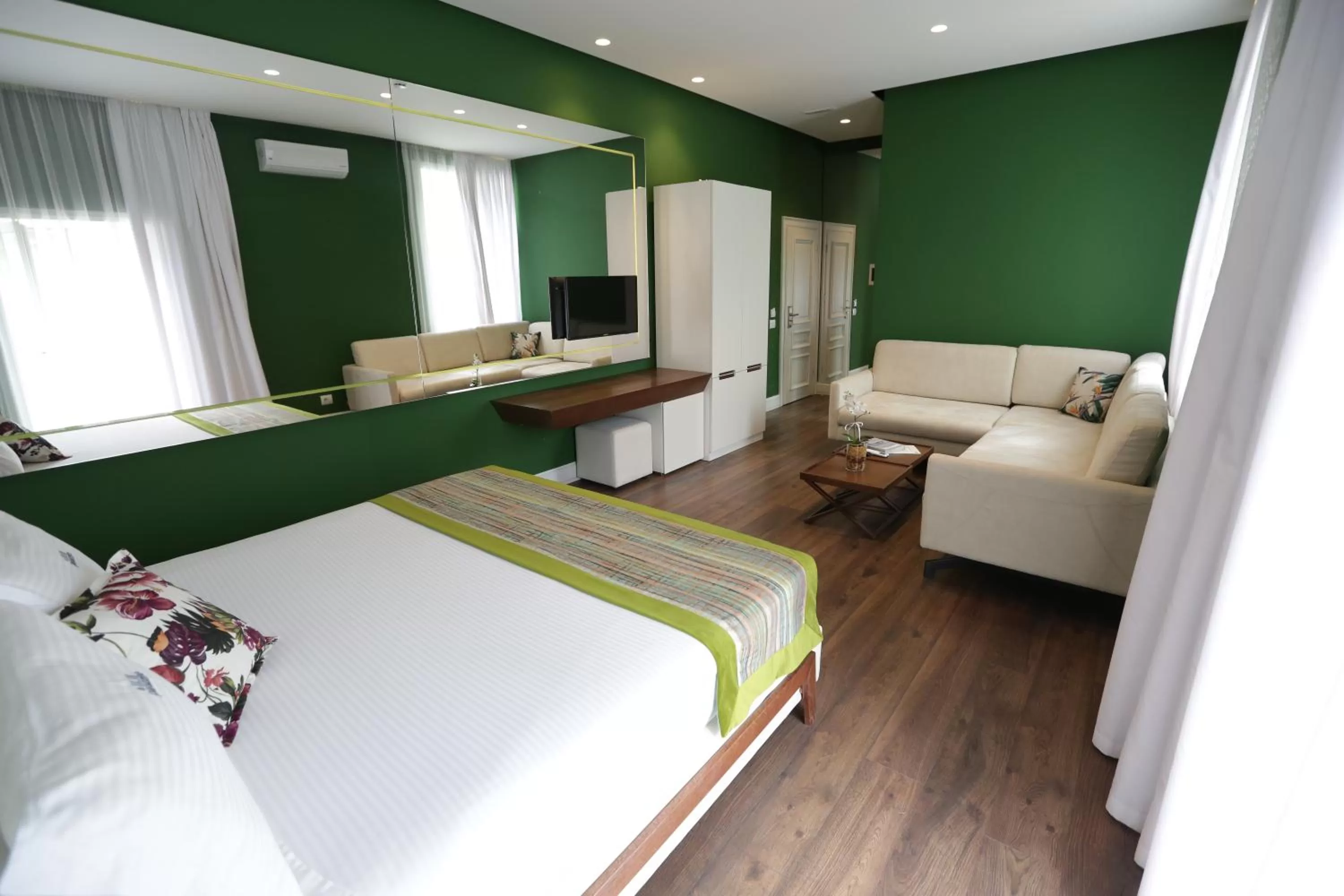 Bed in Le Palazzine Hotel