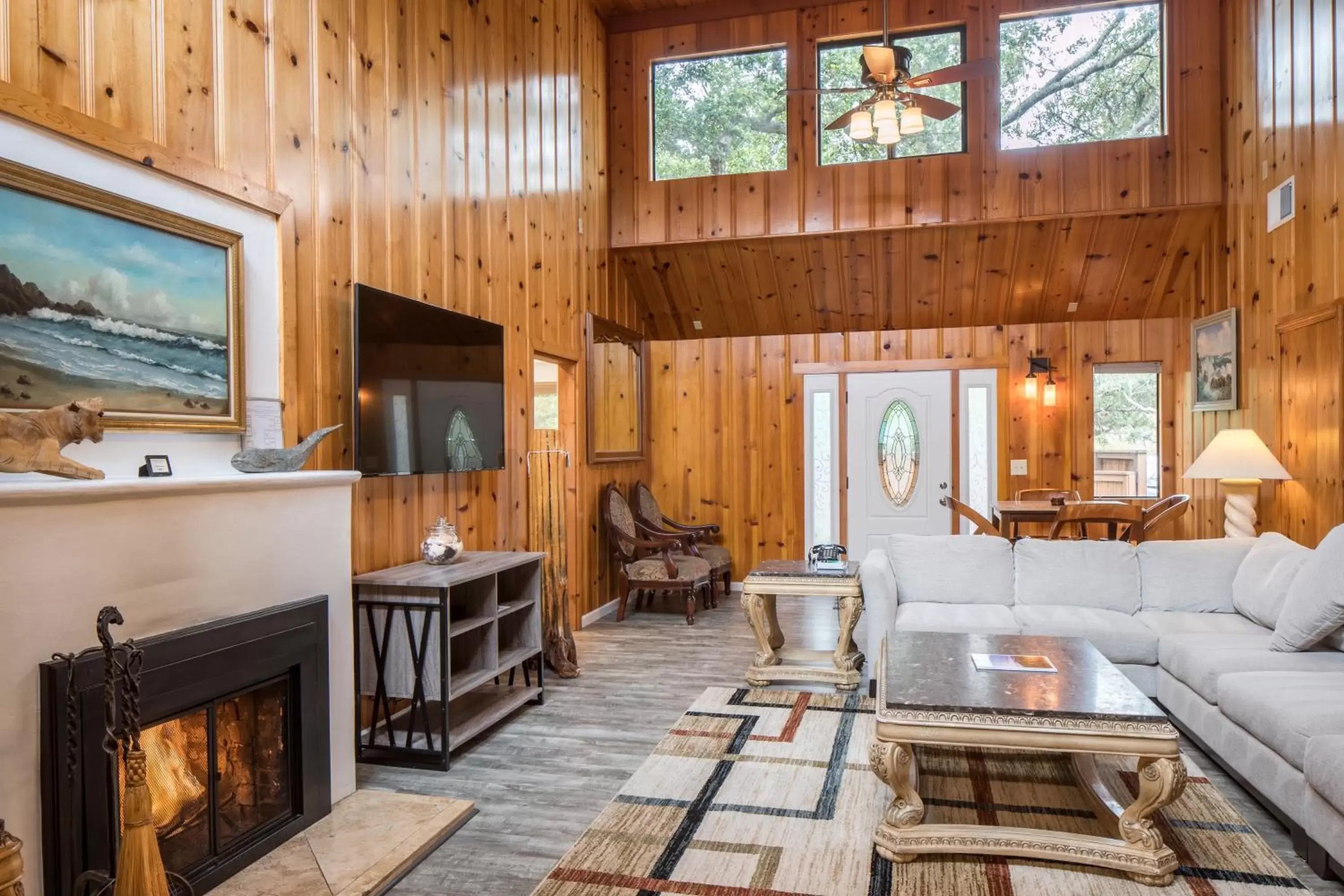 Living room, Seating Area in Andril Fireplace Cottages