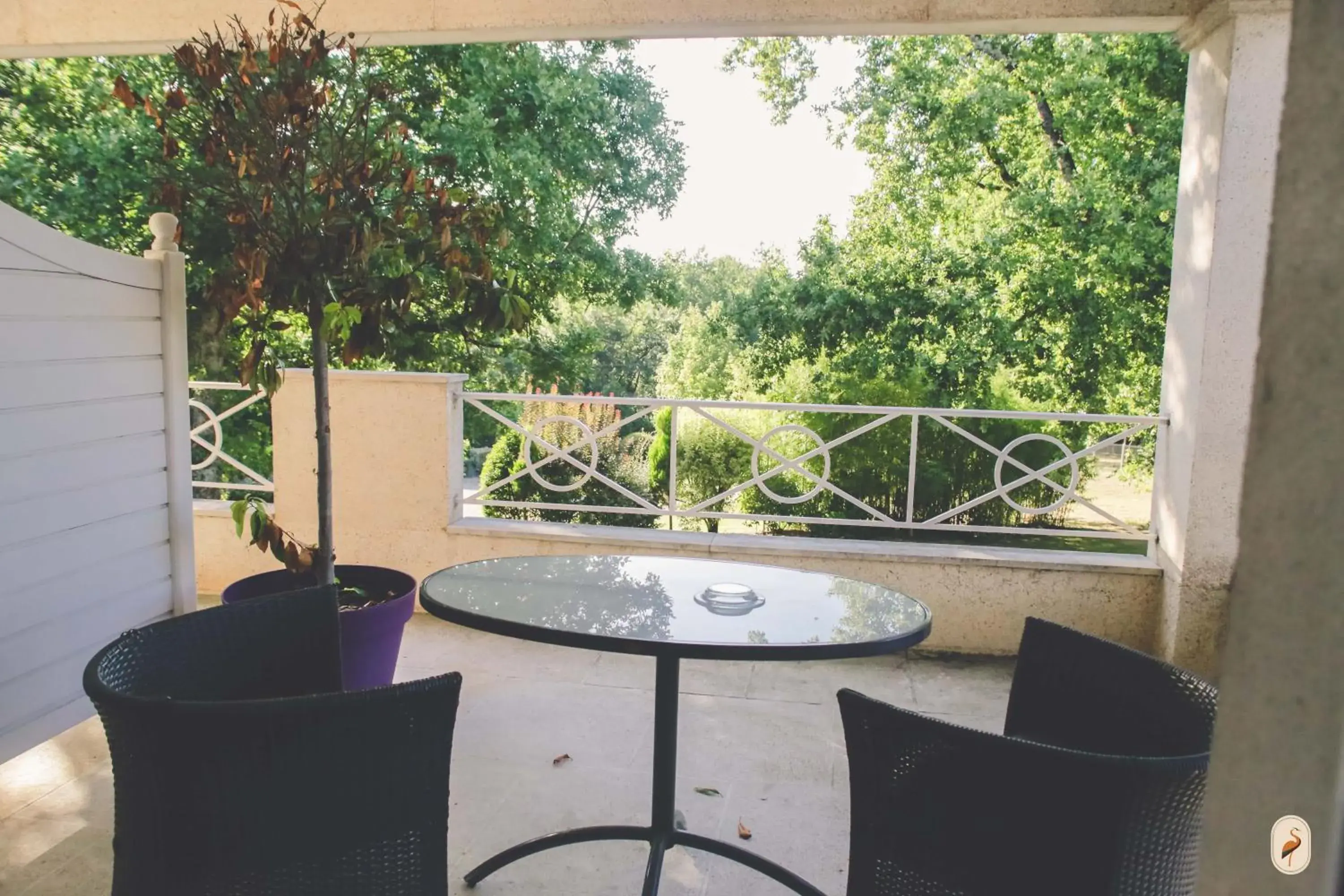 Balcony/Terrace in Domaine de l'Echassier, The Originals Relais