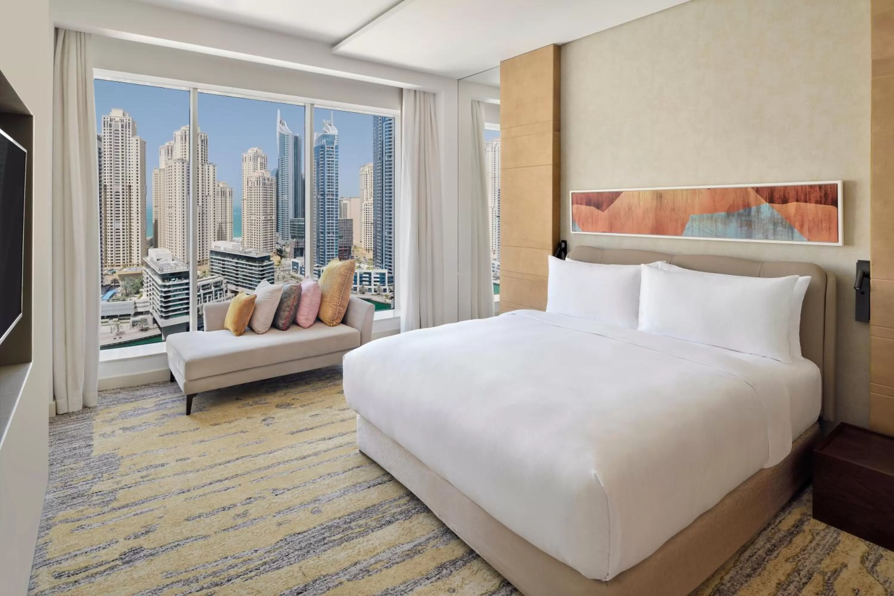 Photo of the whole room, Bed in Crowne Plaza Dubai Marina by IHG