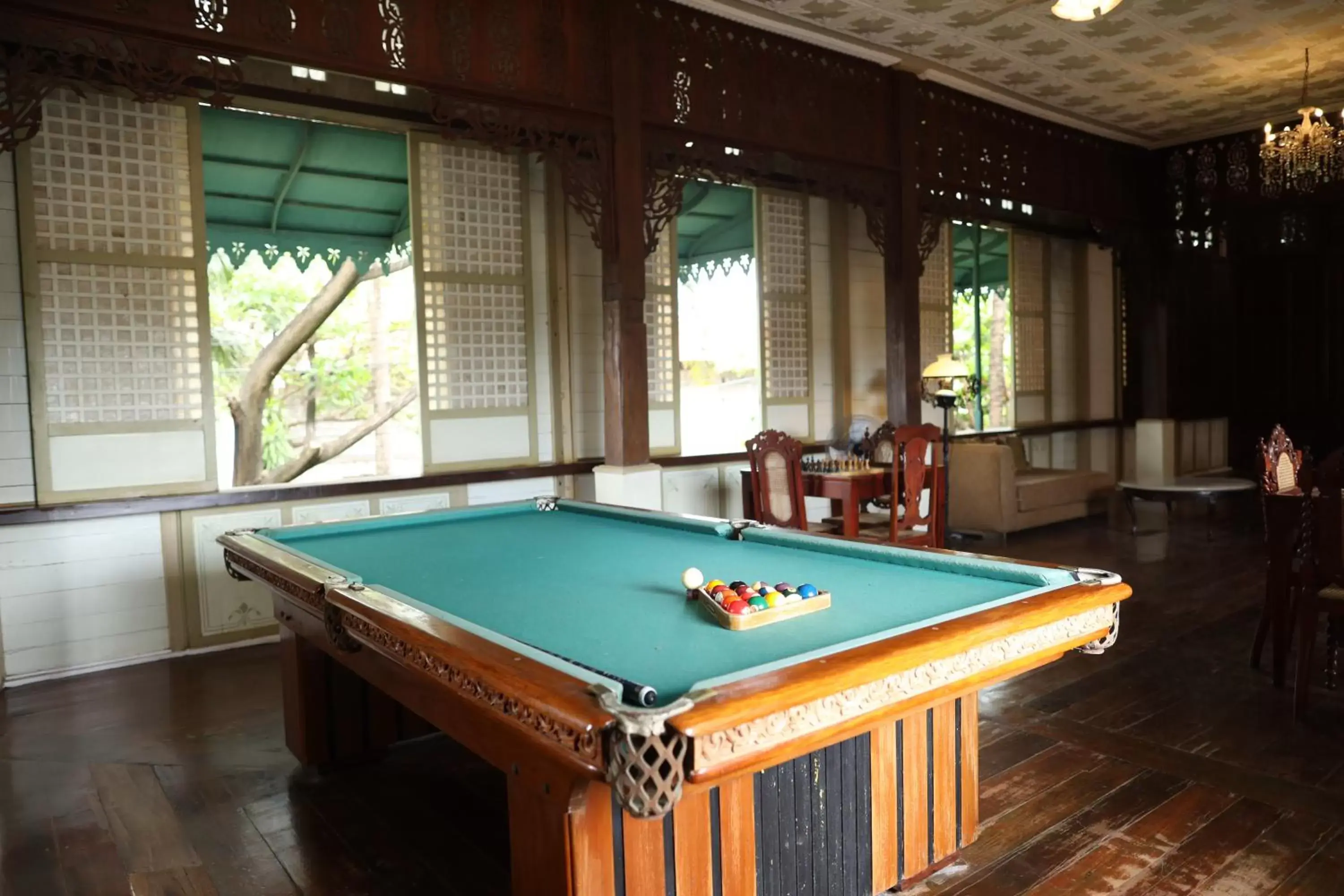 Living room, Billiards in Las Casas Filipinas de Acuzar