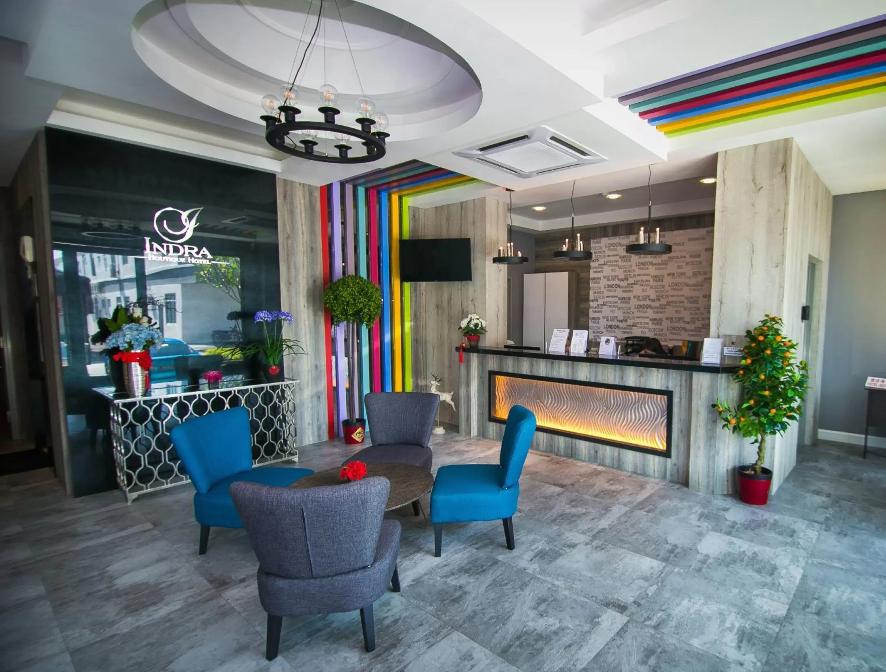 Lobby or reception in INDRA HOTEL - BOUTIQUE SUITES Lobby or reception in INDRA HOTEL - BOUTIQUE SUITES