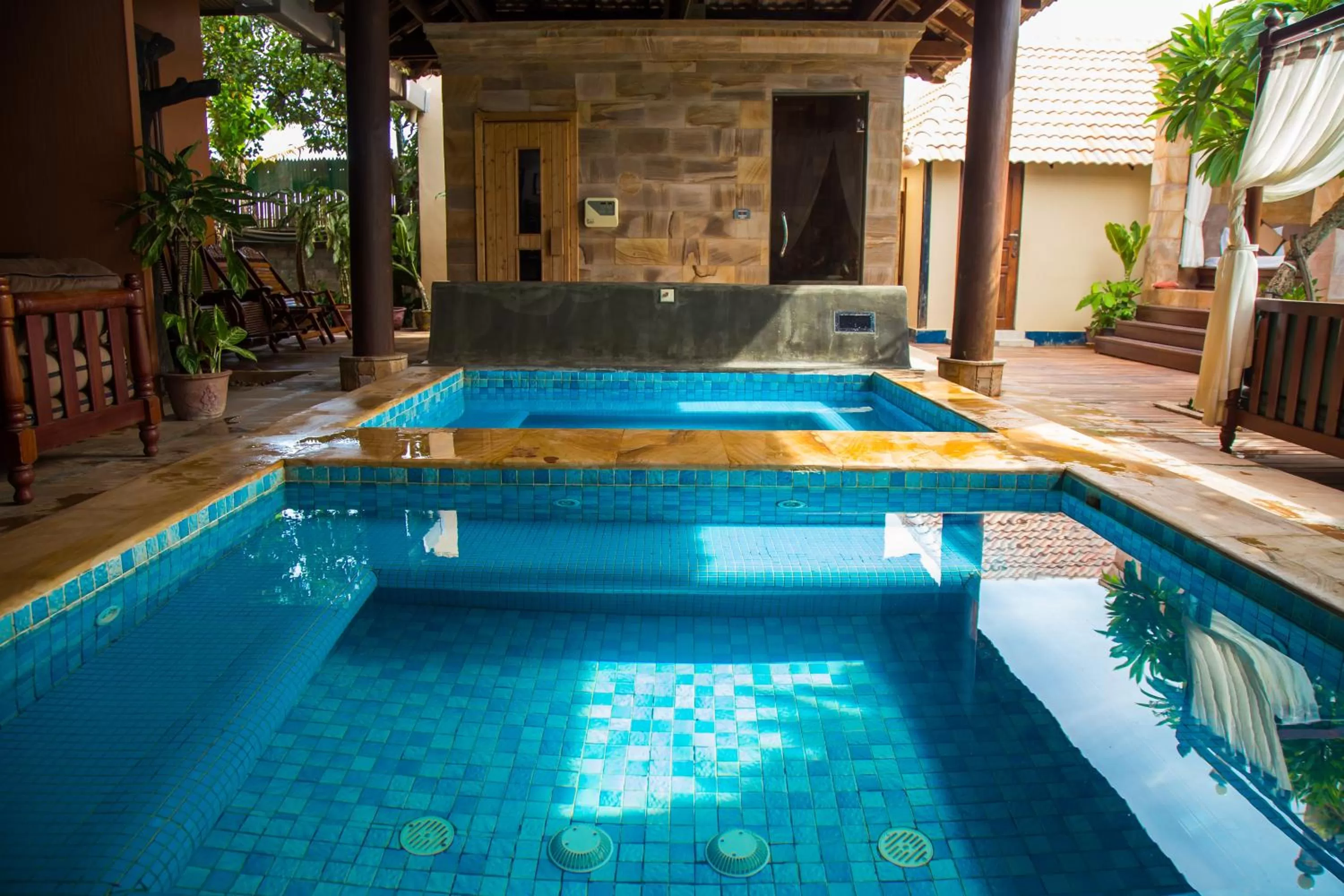 Hot Tub, Swimming Pool in Angkor Style Resort
