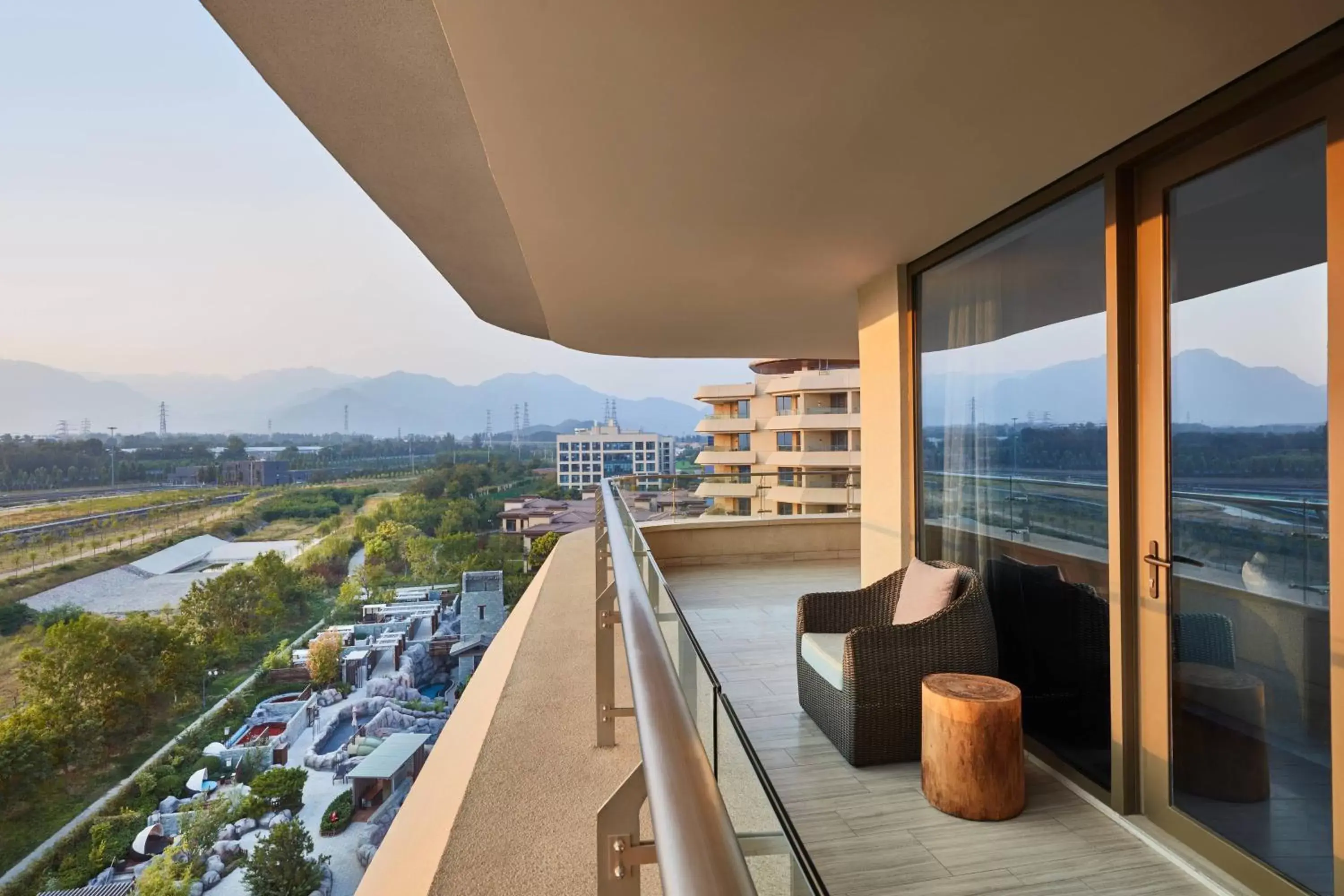 Bedroom, Balcony/Terrace in Beijing Marriott Hotel Changping