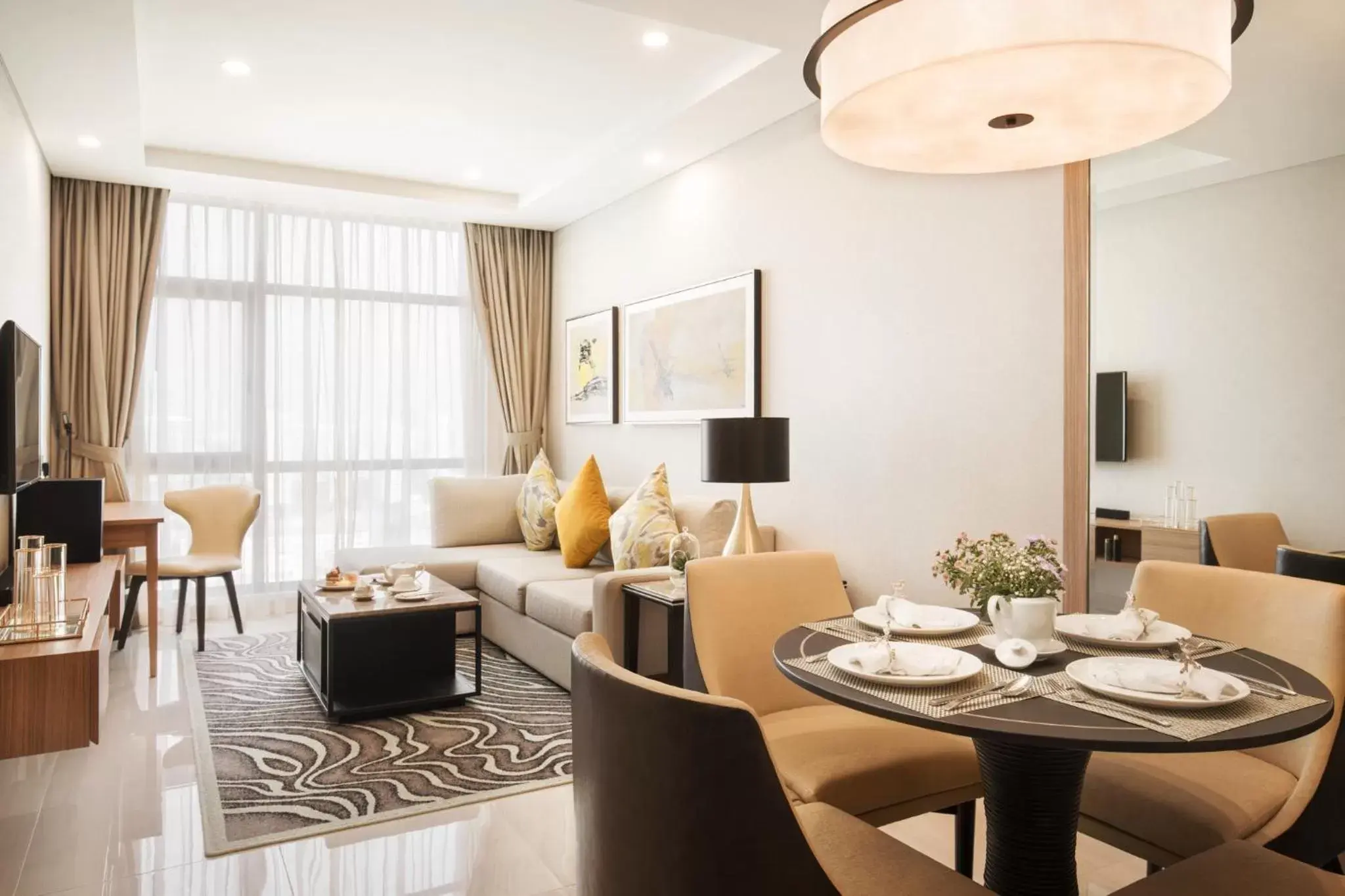 Living room in Oakwood Residence Saigon Living room in Oakwood Residence Saigon