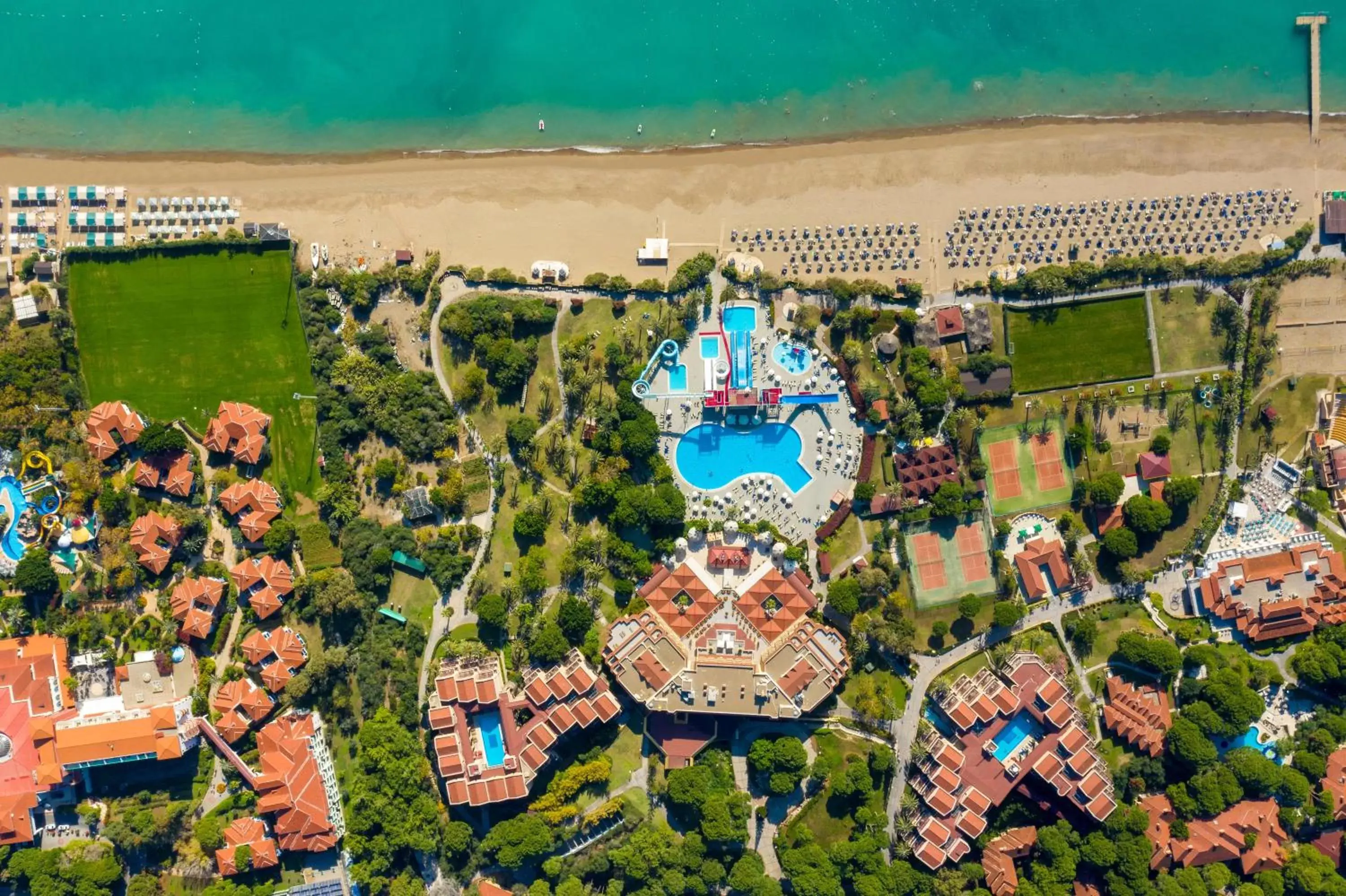 Beach, Bird's-eye View in Aquaworld Belek