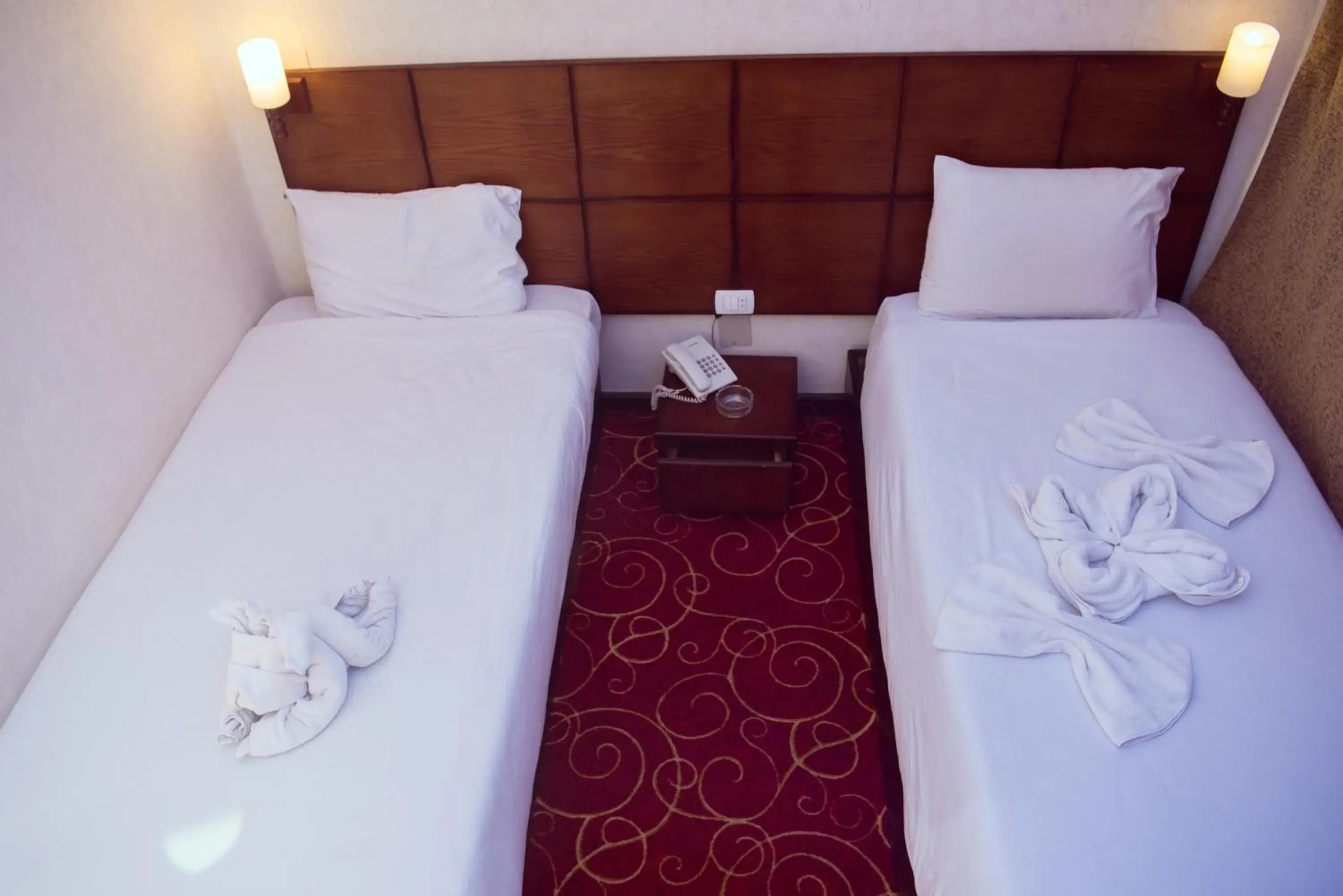 Bed in Salma Hotel Cairo