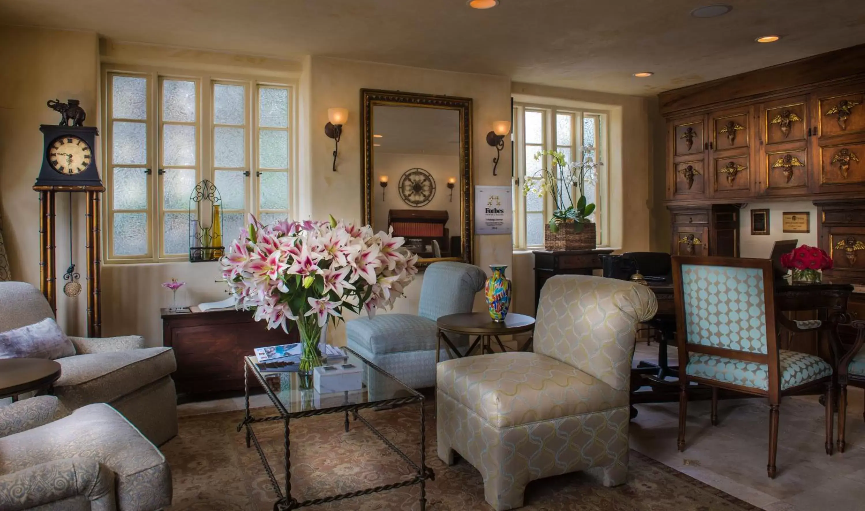 Seating Area in L'Auberge Carmel, Relais & Chateaux