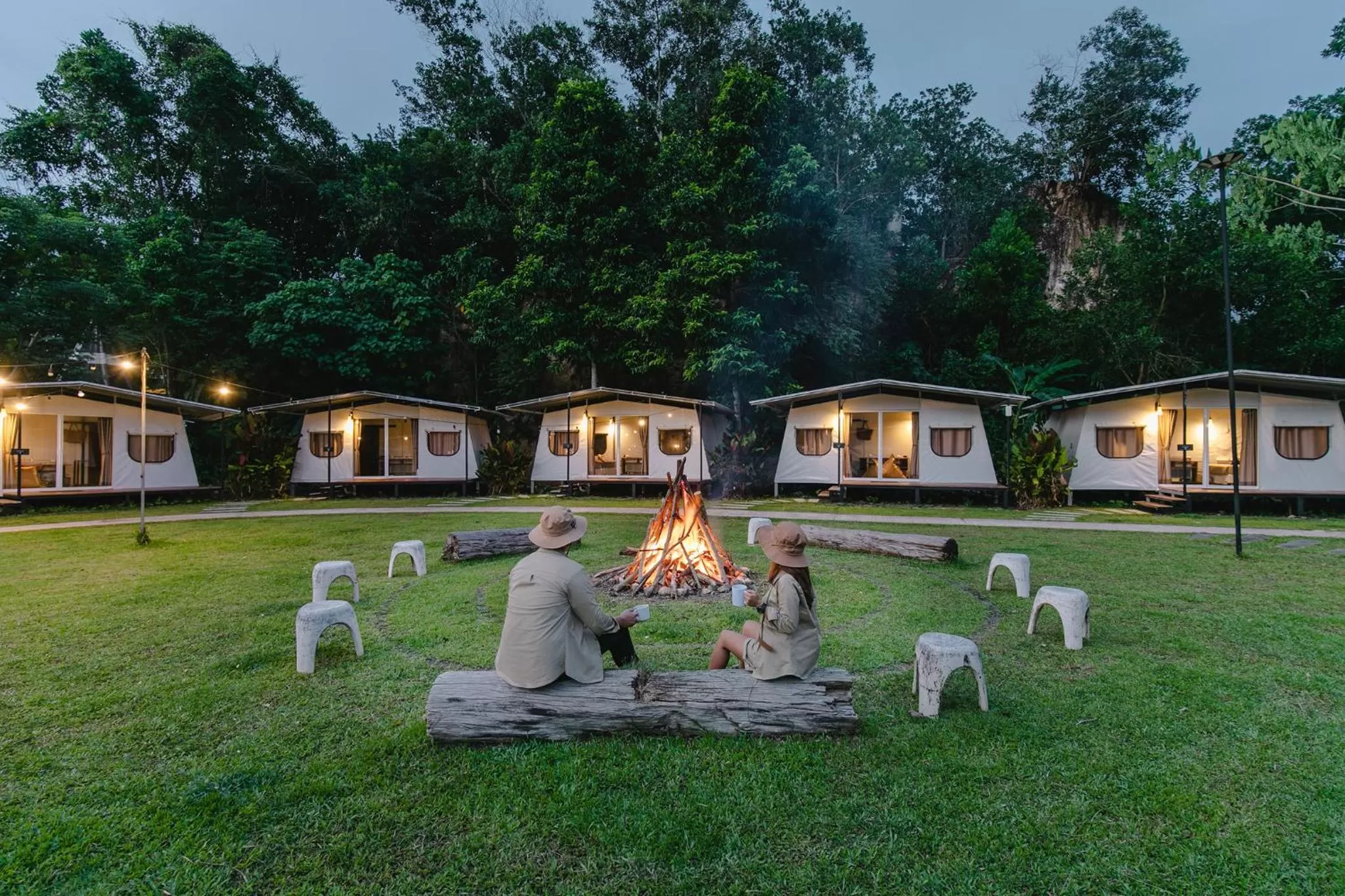 Seating area in Kachonghills Tented Resort Trang
