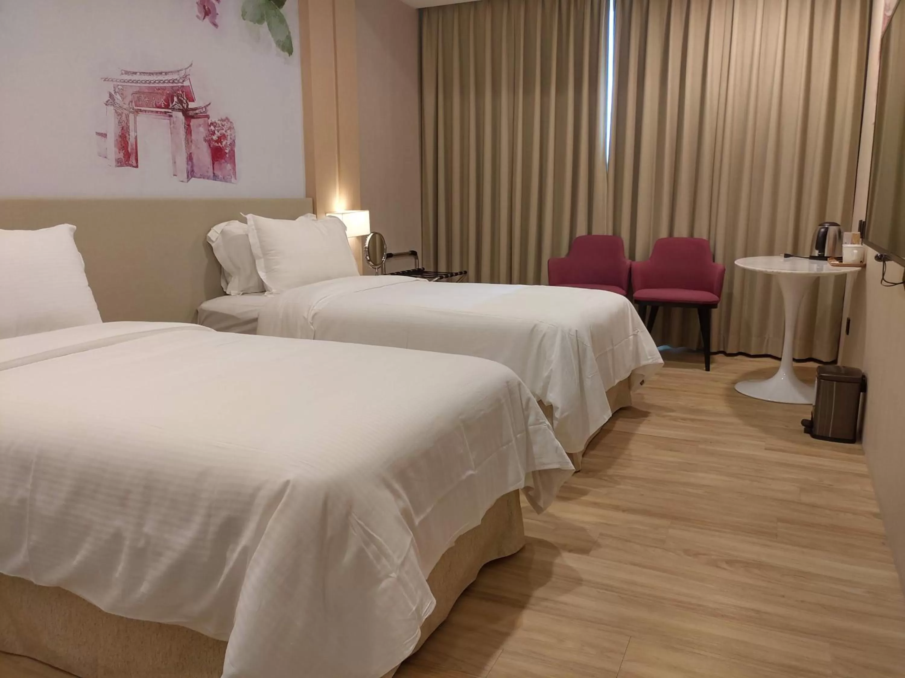 Bed in 台南星鑽國際商旅 Hua Hotel