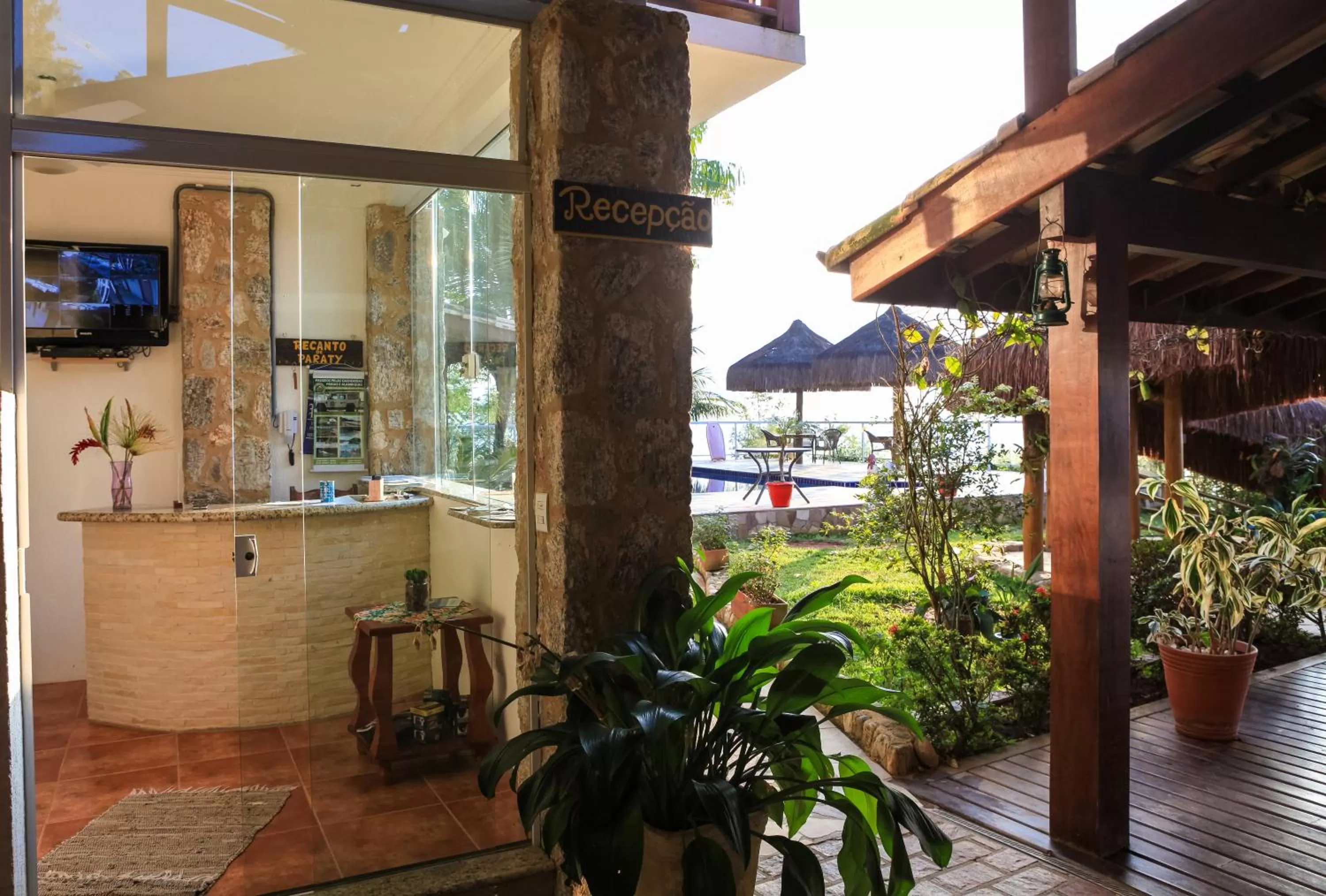 Lobby or reception in Pousada Recanto de Paraty
