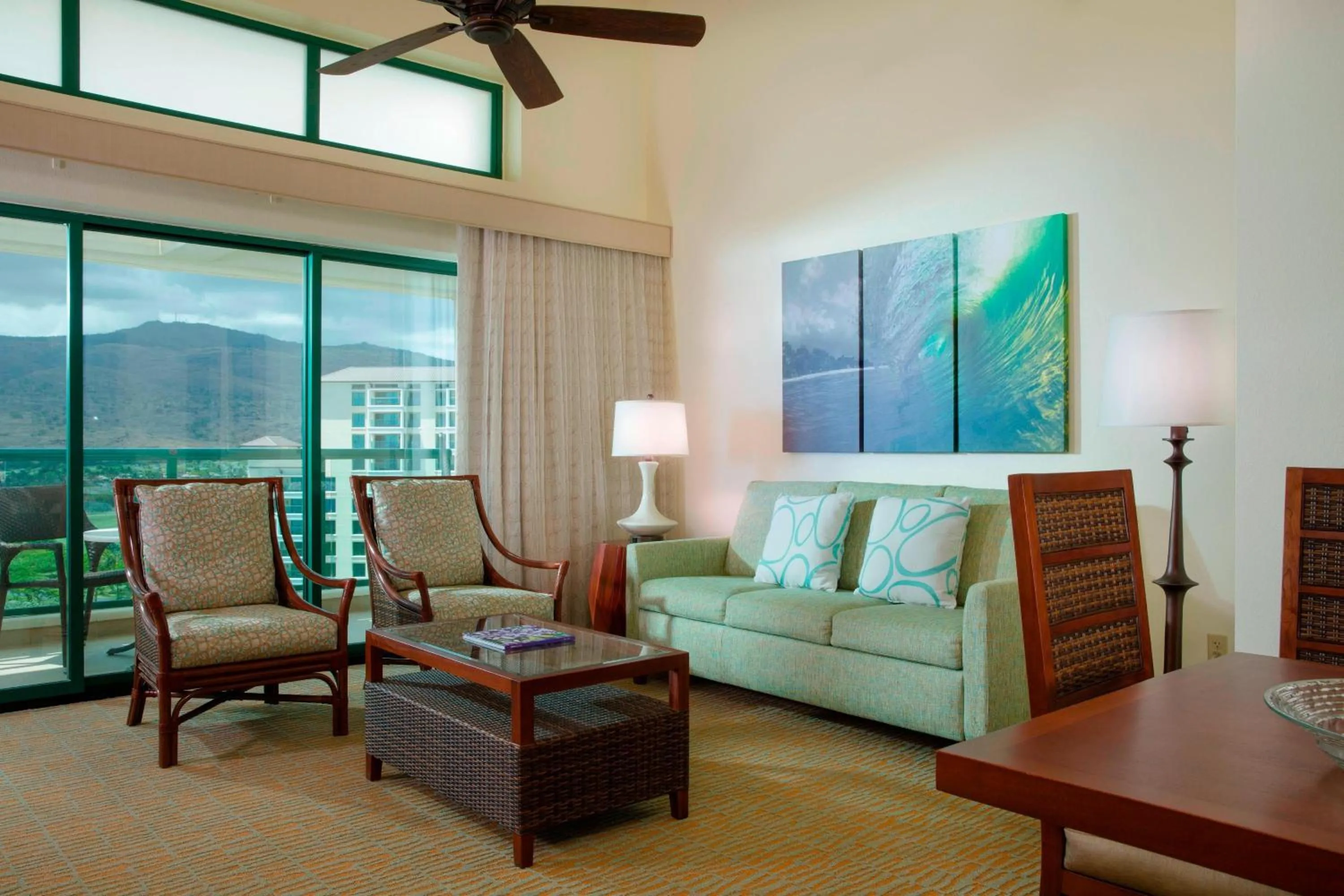 Living room in Marriott's Ko Olina Beach Club