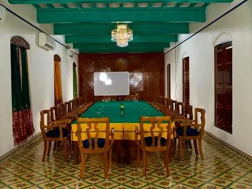 Meeting/conference room in Chettinadu Mansion – An Authentic Heritage Palace