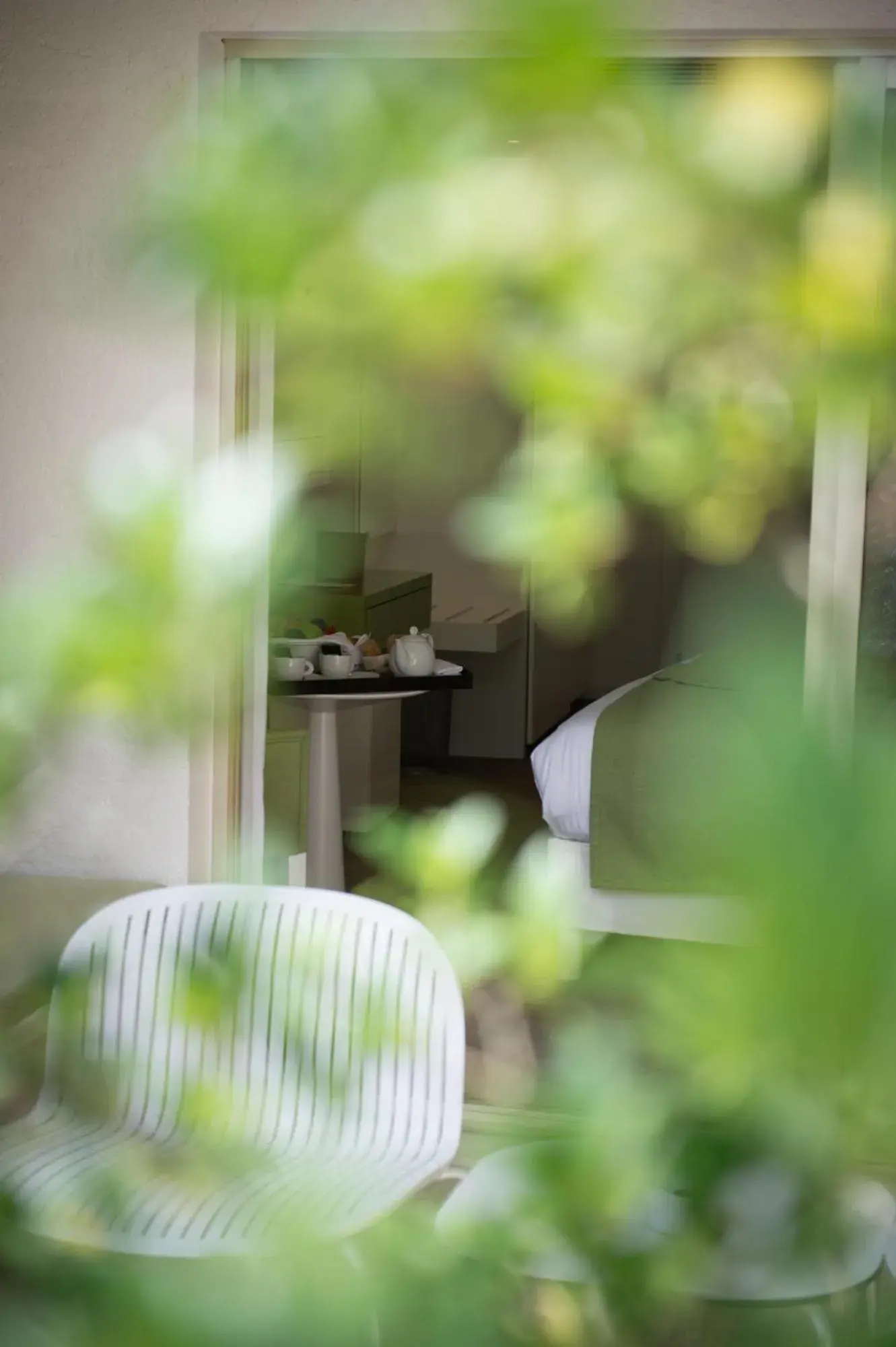 Balcony/Terrace in Hotel Restaurant La Vague de Saint Paul & Spa