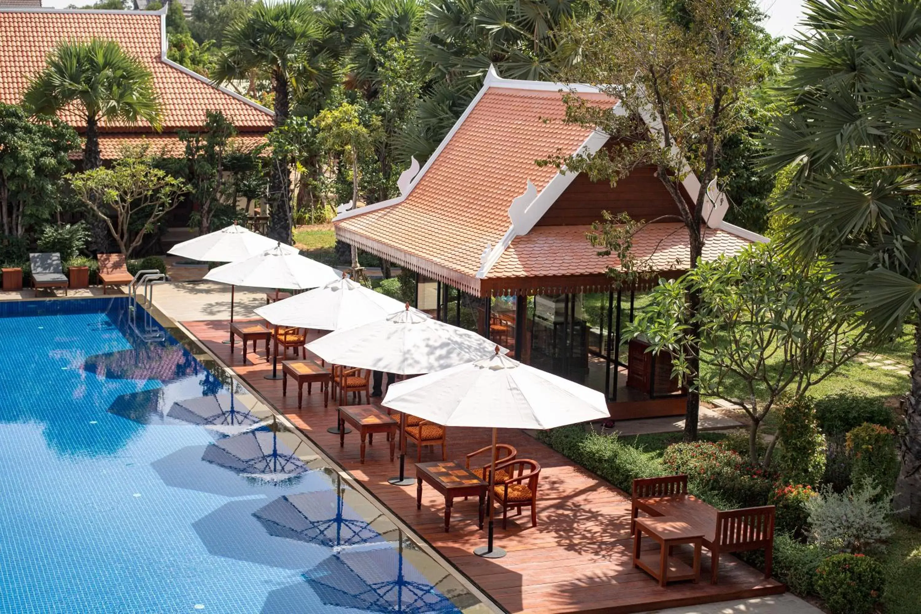 Restaurant/places to eat, Pool View in Angkor Privilege Resort & Spa