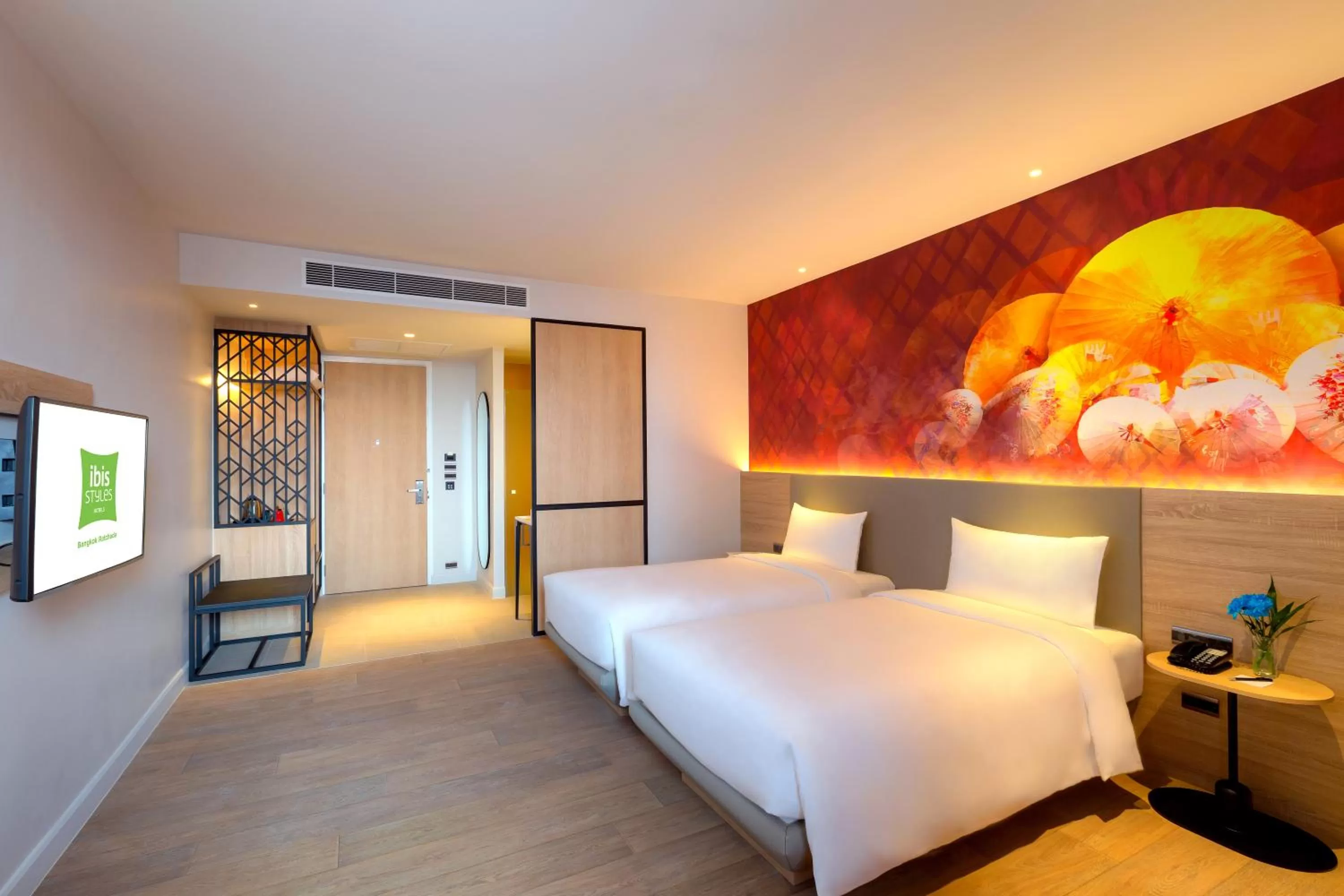 Bedroom, Bed in ibis Styles Bangkok Ratchada