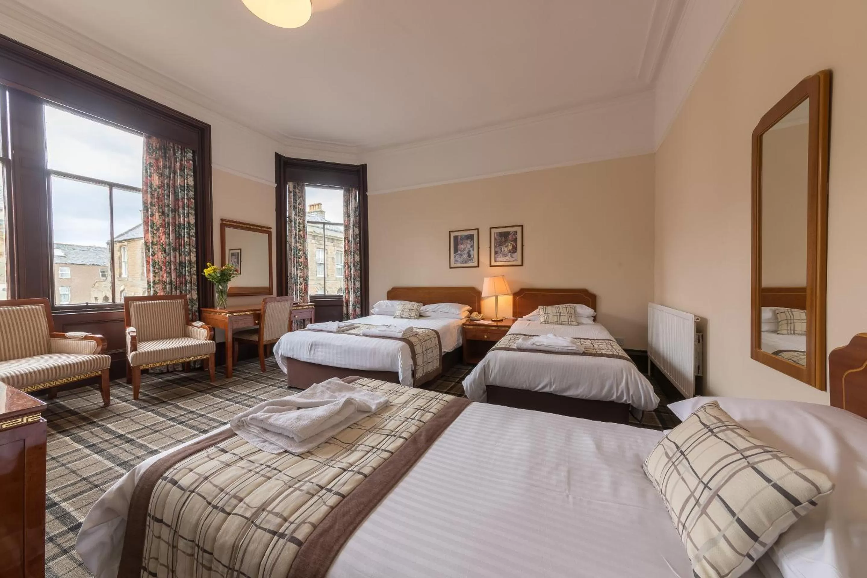 Bed in Royal Thurso Hotel