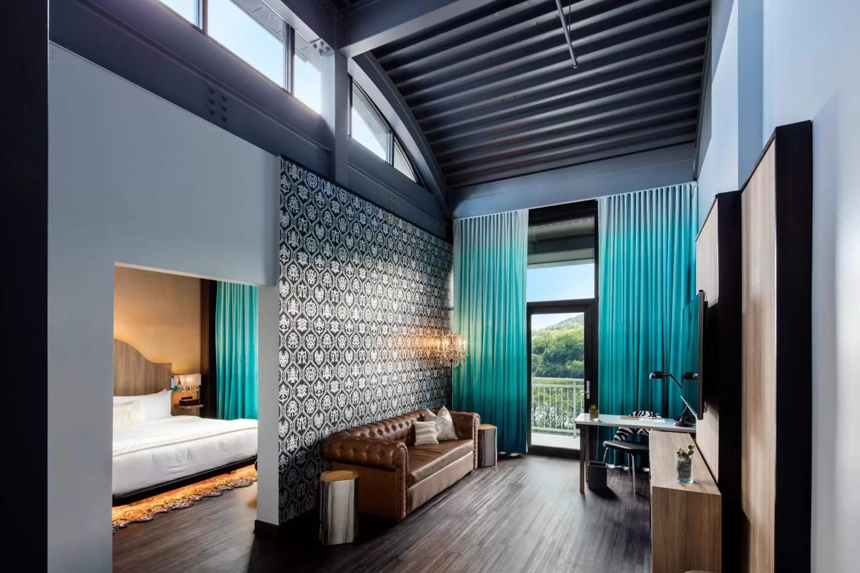 King Suite with Balcony and Accessible Roll-In Shower - Disability Access in Hotel Nyack, a JdV by Hyatt Hotel King Suite with Balcony and Accessible Roll-In Shower - Disability Access in Hotel Nyack, a JdV by Hyatt Hotel