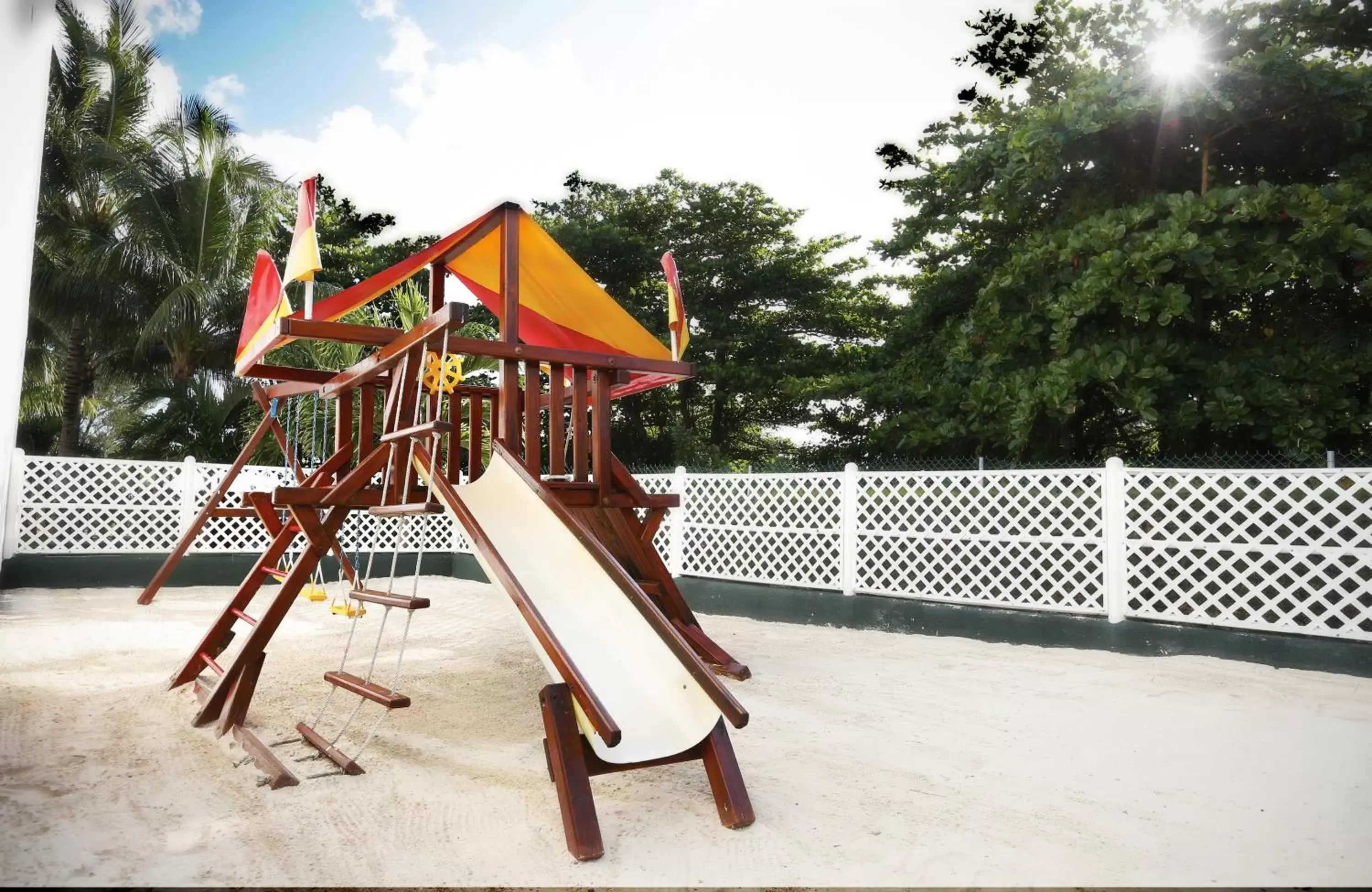 Patio, Children's Play Area in The Villas at The Royal Cancun - All Suites Resort