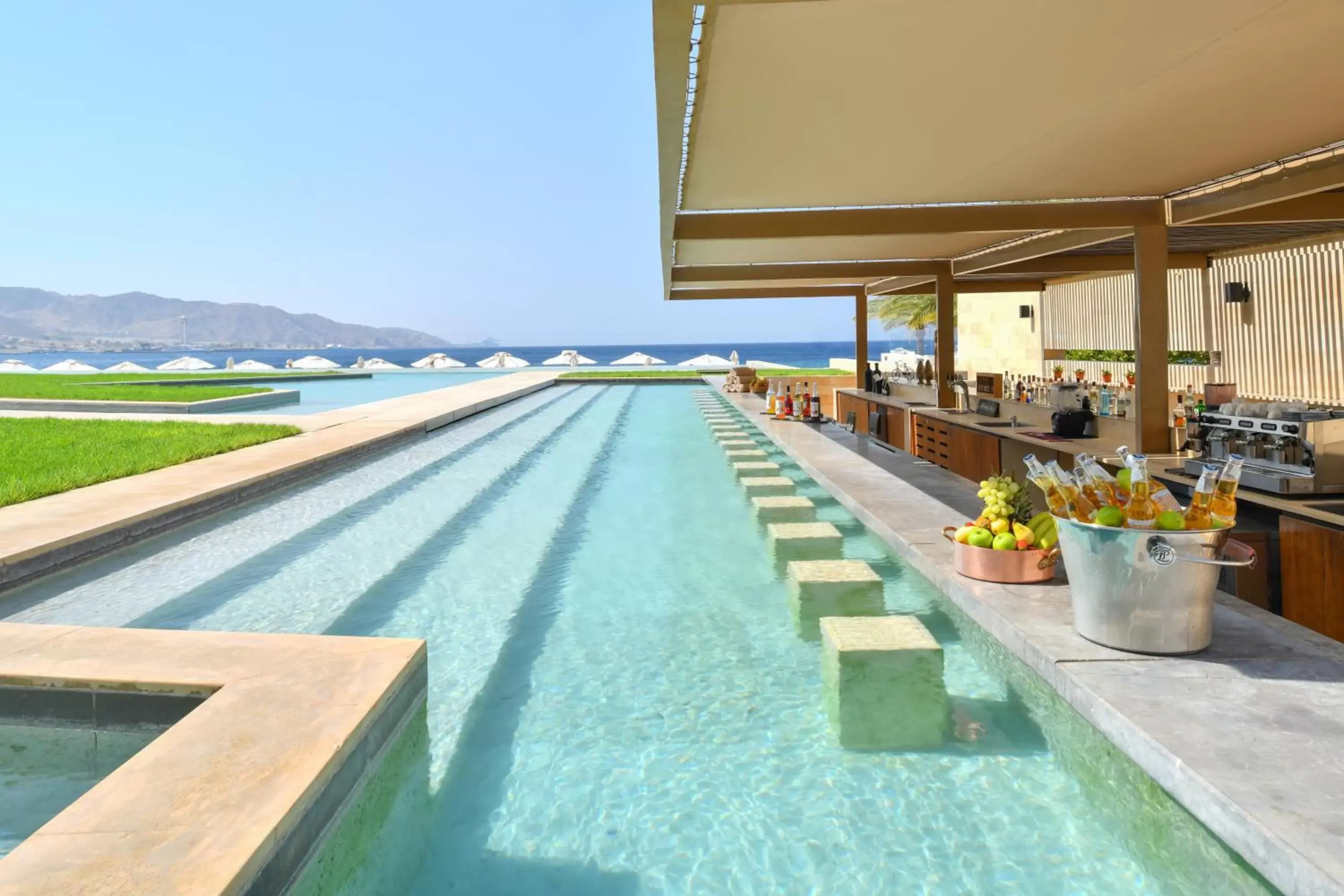 Lounge or bar, Swimming Pool in Kempinski Hotel Aqaba