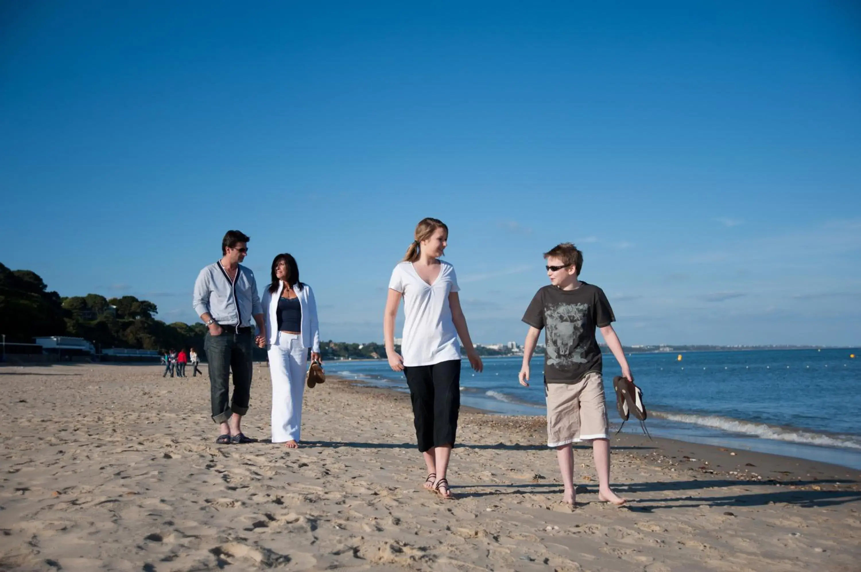 People, Beach in Sandbanks Hotel