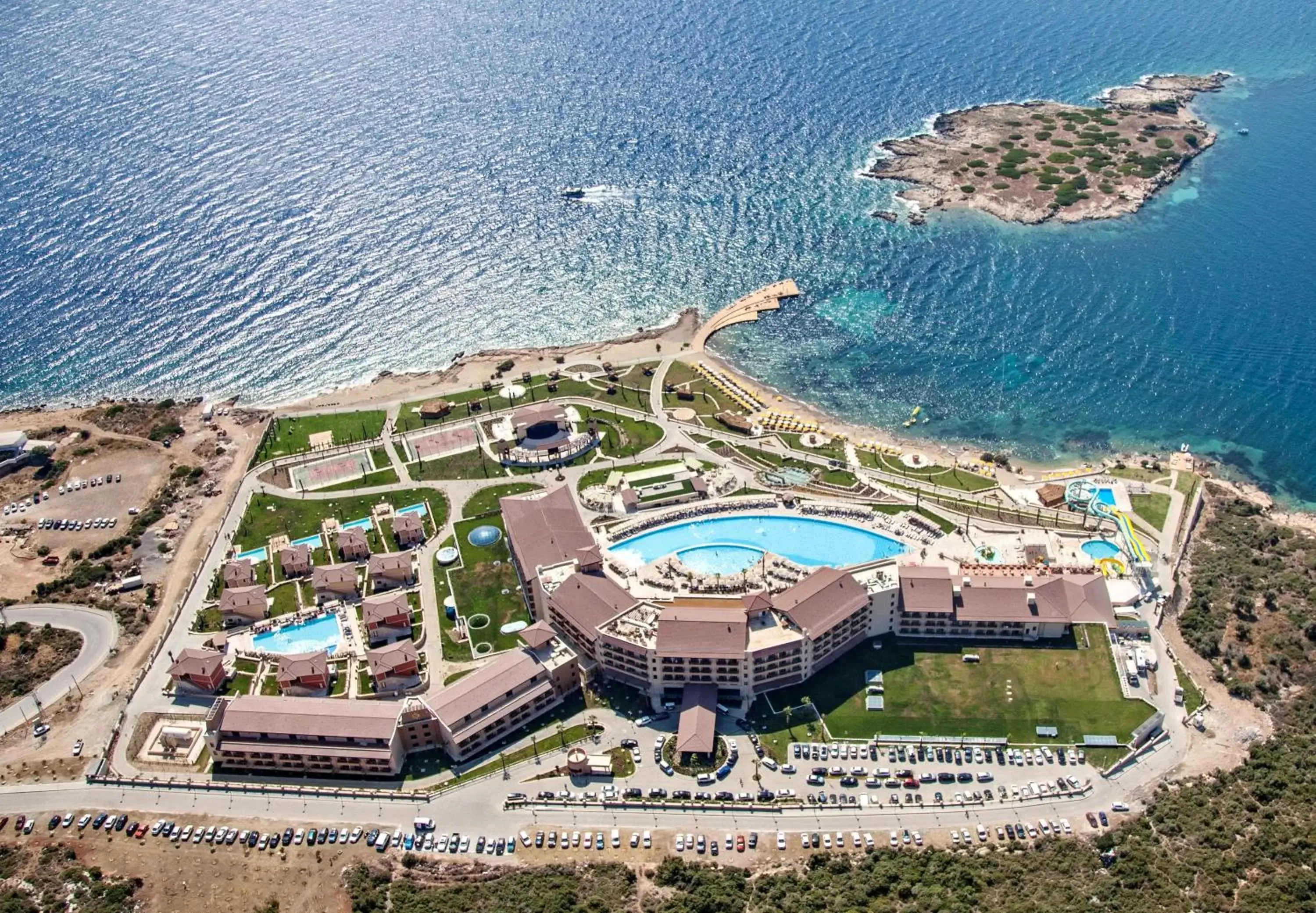 Bird's eye view in Royal Teos Thermal Resort Clinic & Spa - Halal Hotel Bird's eye view in Royal Teos Thermal Resort Clinic & Spa - Halal Hotel