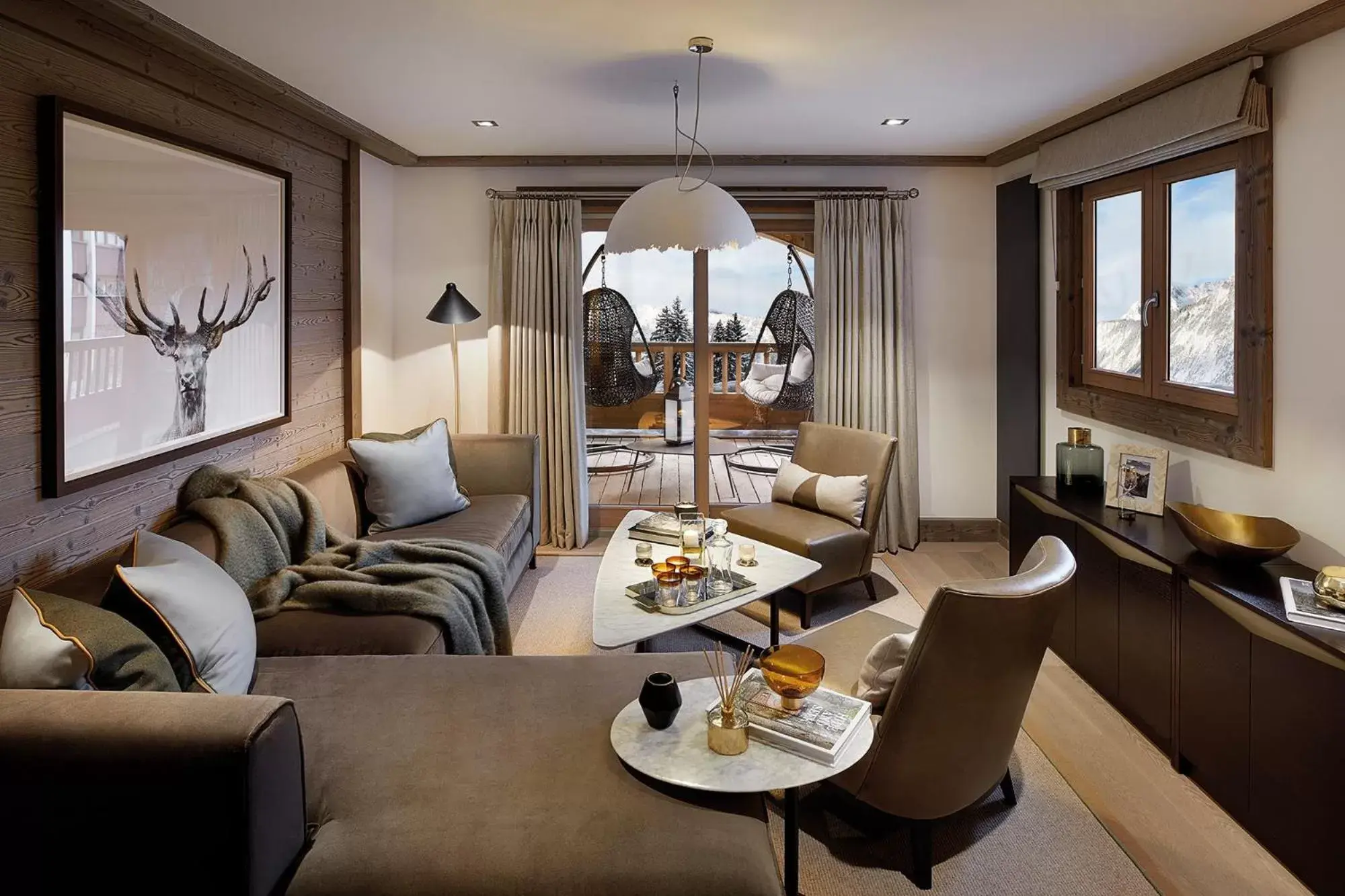 Living room, Seating Area in Six Senses Residences & Spa Courchevel
