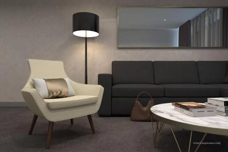 Living room in Silkari Suites at Chatswood