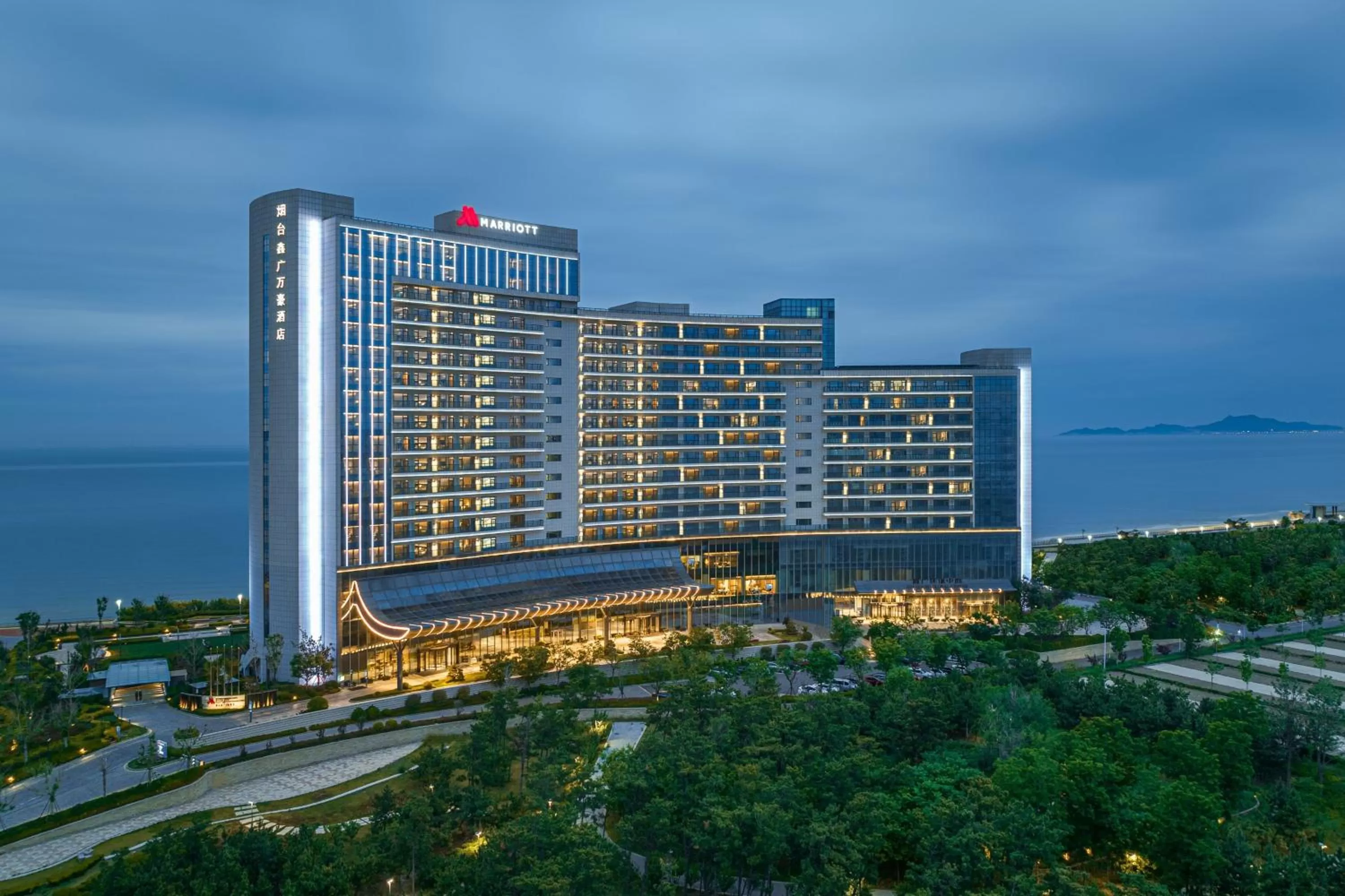 Property building in Yantai Marriott Hotel