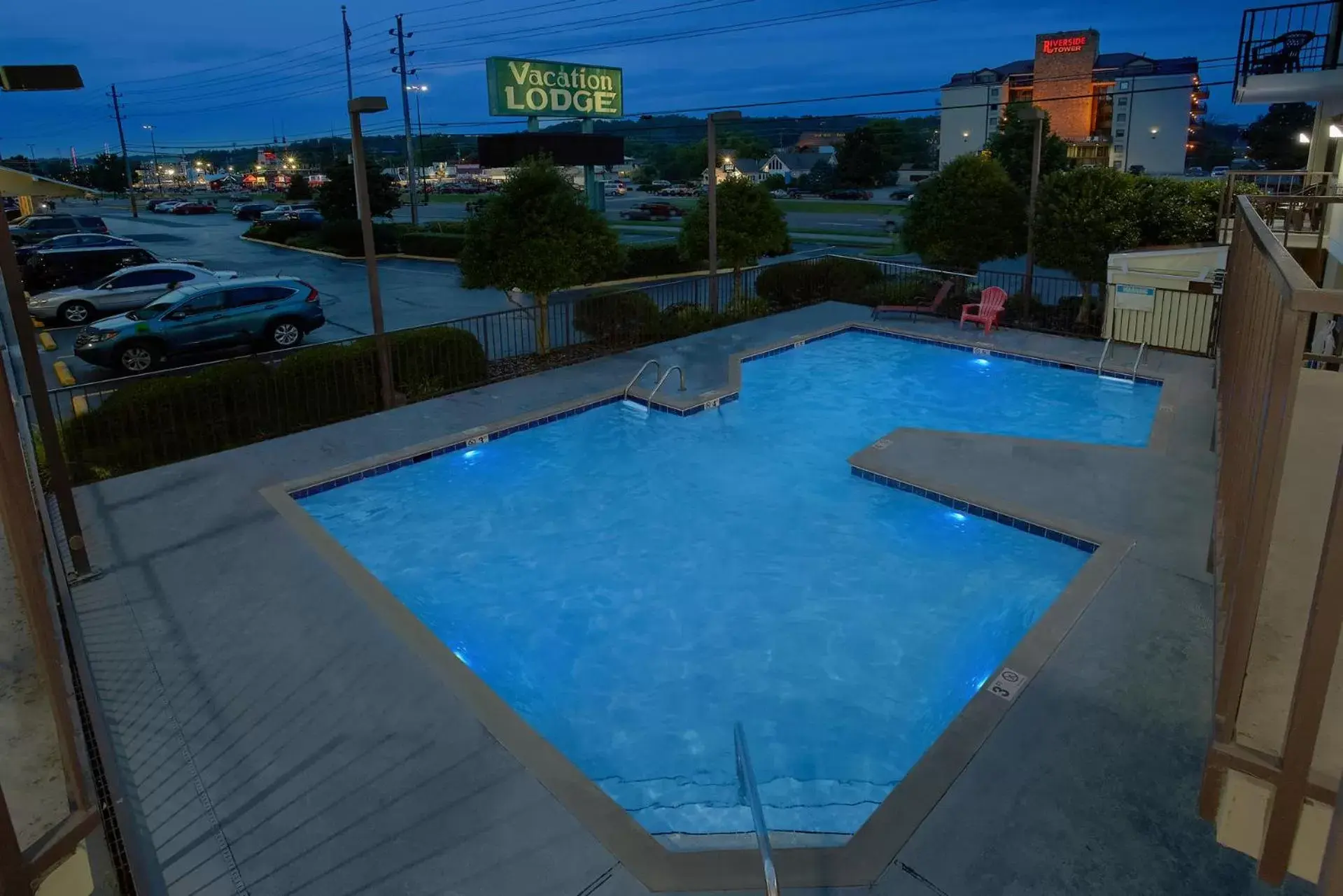 Pool View in Vacation Lodge