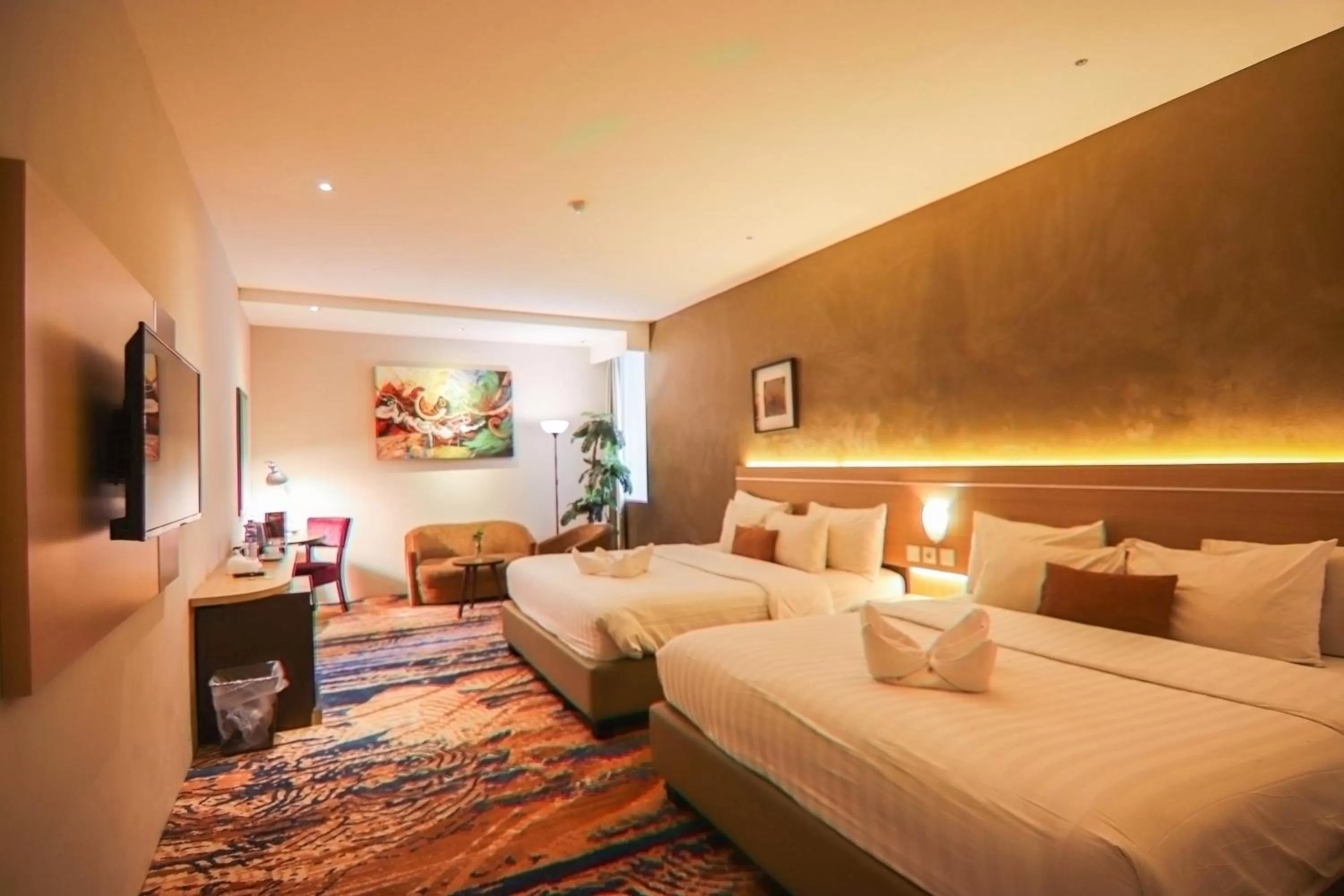Bed in De Laxston Hotel Yogyakarta, Azana Hotels Collection