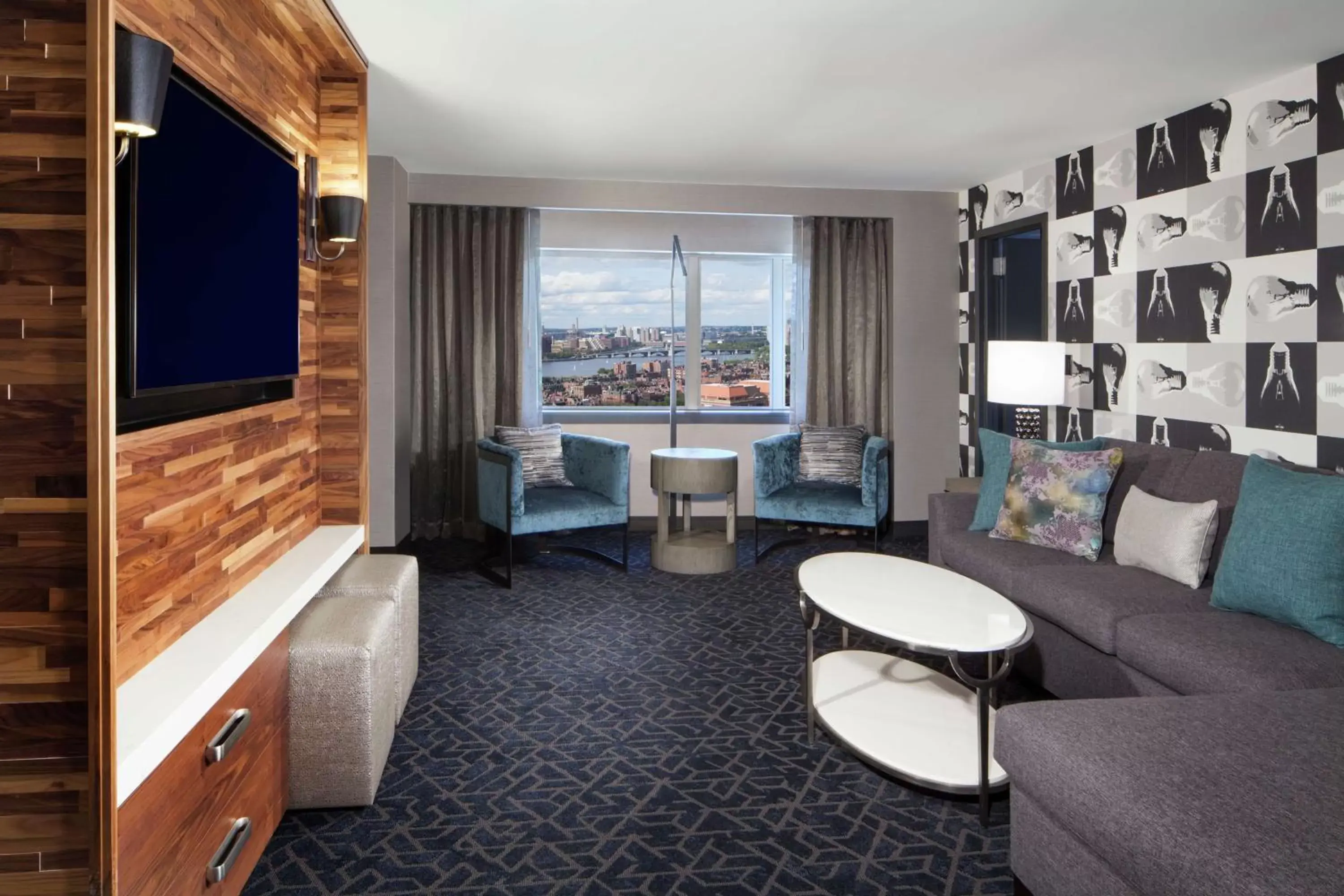 Bedroom, Seating Area in Hilton Boston Back Bay