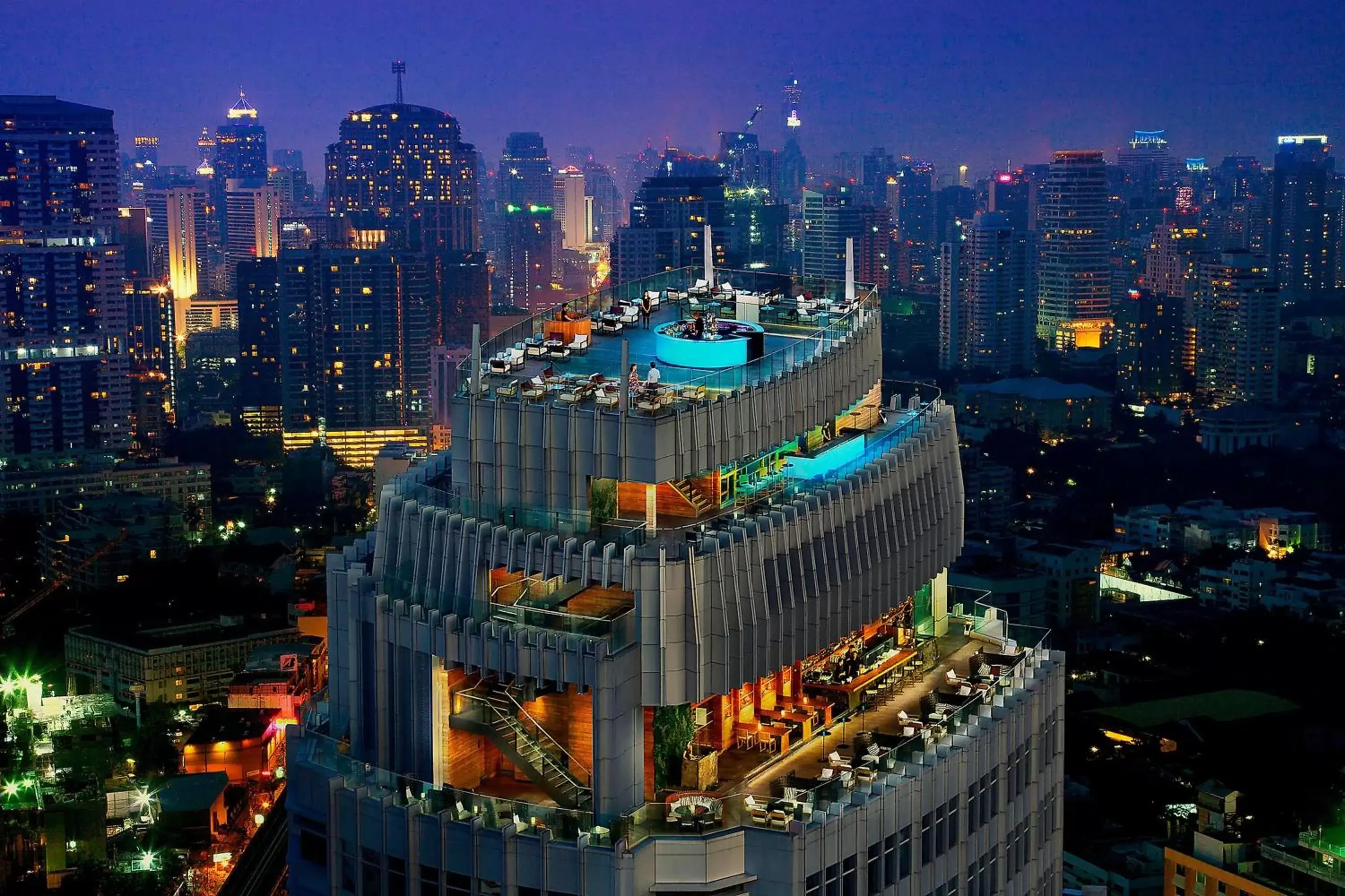 Lounge or bar, Bird's-eye View in Bangkok Marriott Hotel Sukhumvit