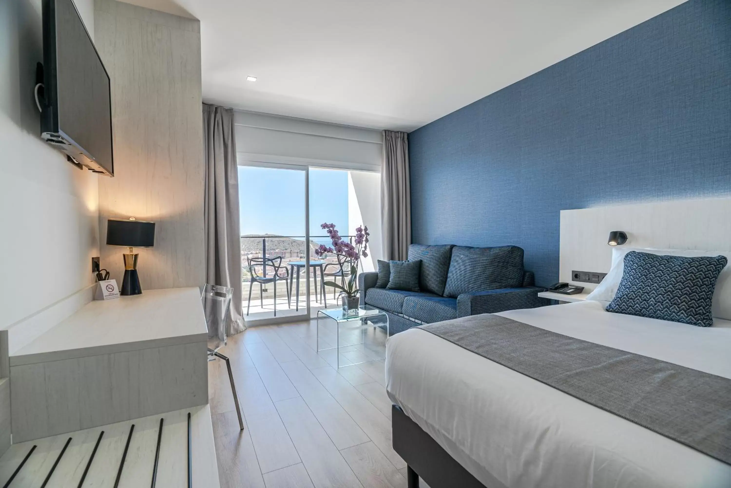 Deluxe Family Room with Sea View in Ramada Resort by Wyndham Puerto de Mazarron