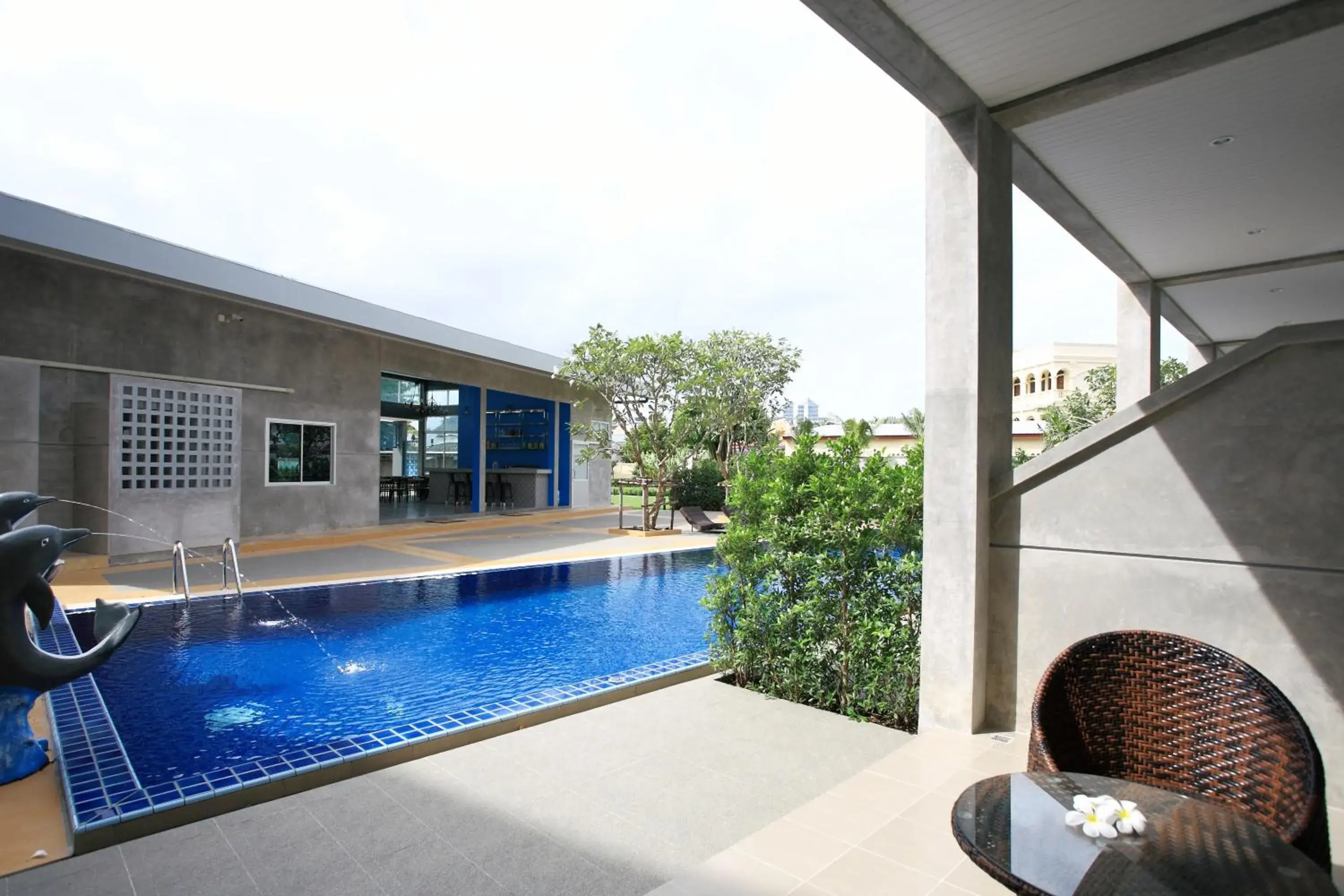 Balcony/Terrace, Swimming Pool in The Malika Hotel - SHA Extra Plus