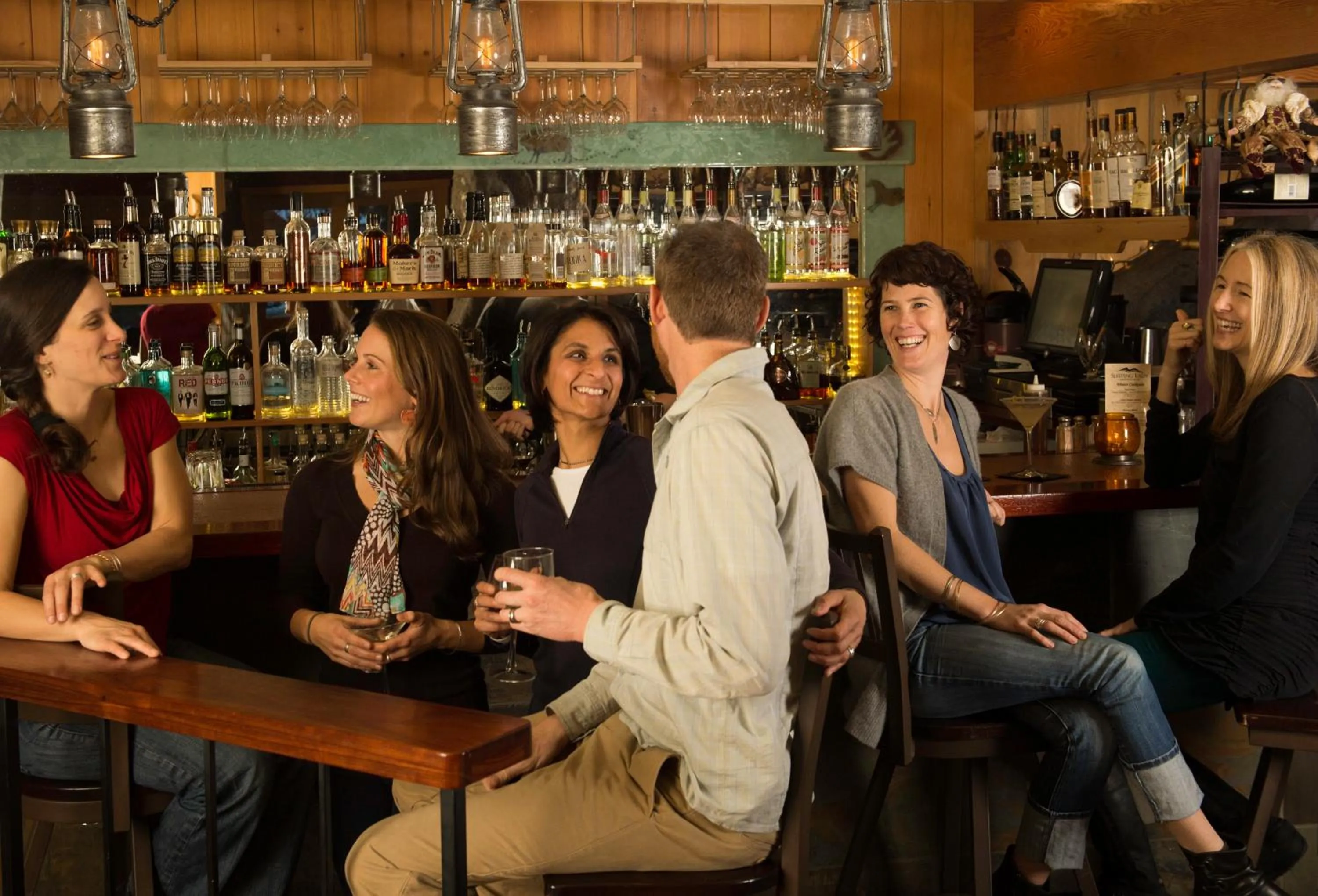 Lounge or bar in Sleeping Lady Mountain Resort