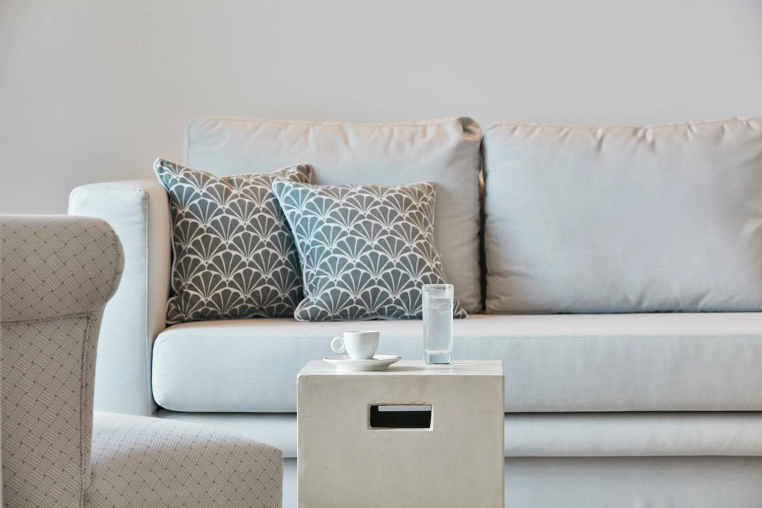 Seating area in Santorini Palace
