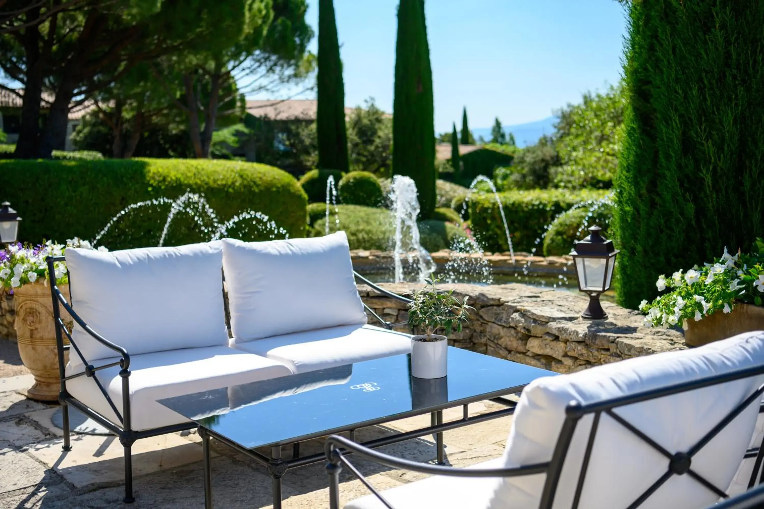 Patio in Hotel Les Bories & Spa