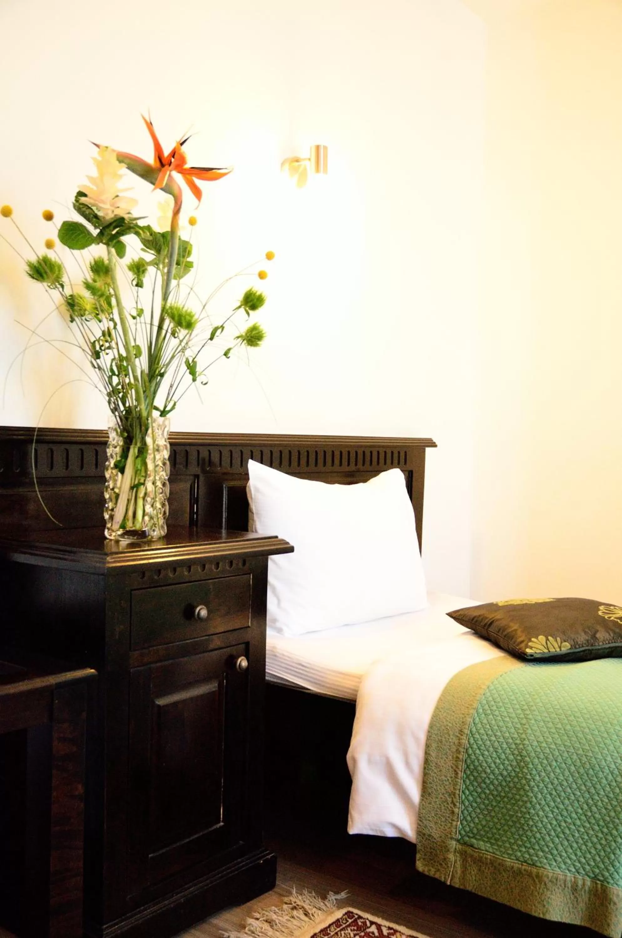 Decorative detail, Bed in Hotel Belleville