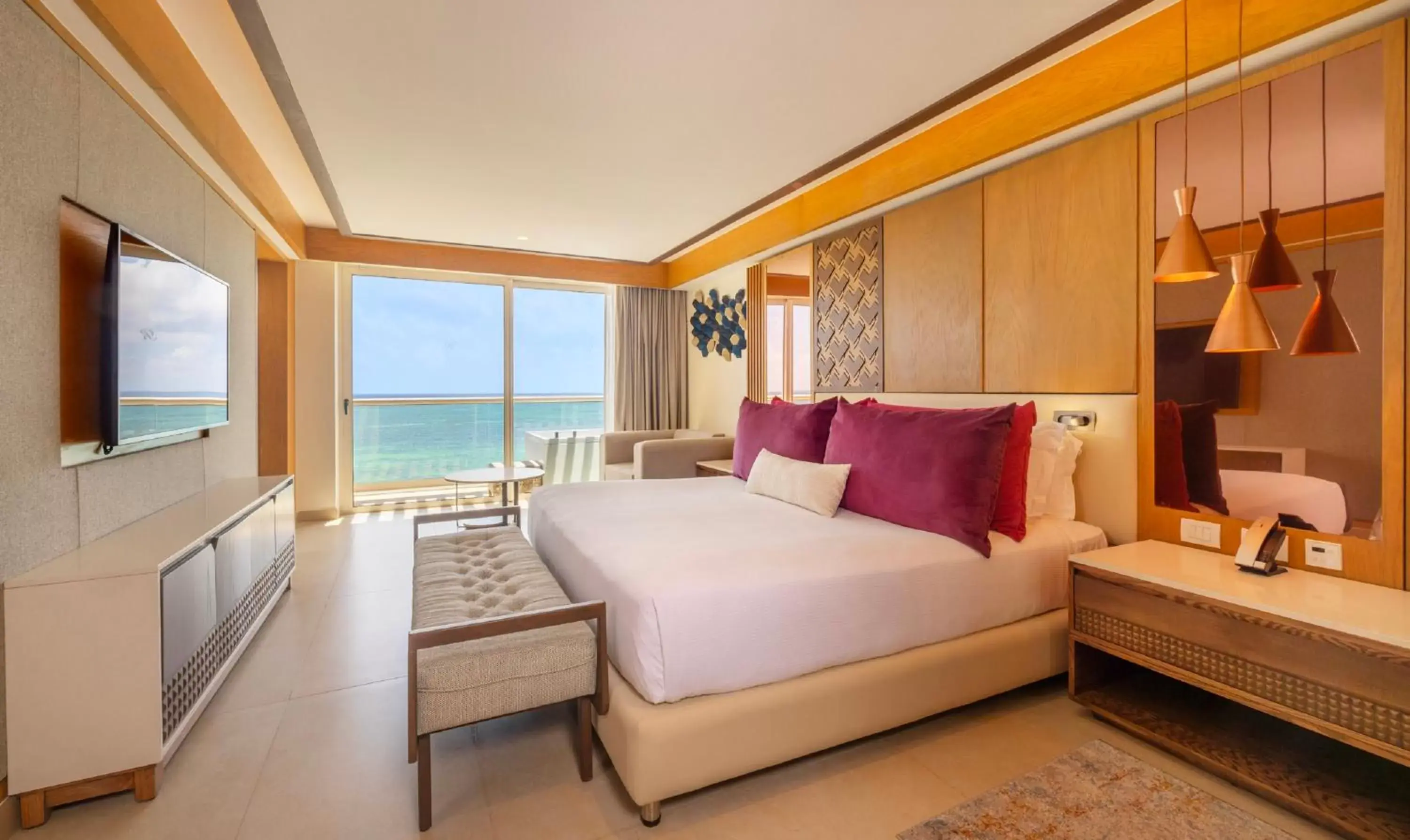 Bed in Royalton Splash Riviera Cancun, An Autograph Collection All-Inclusive Resort