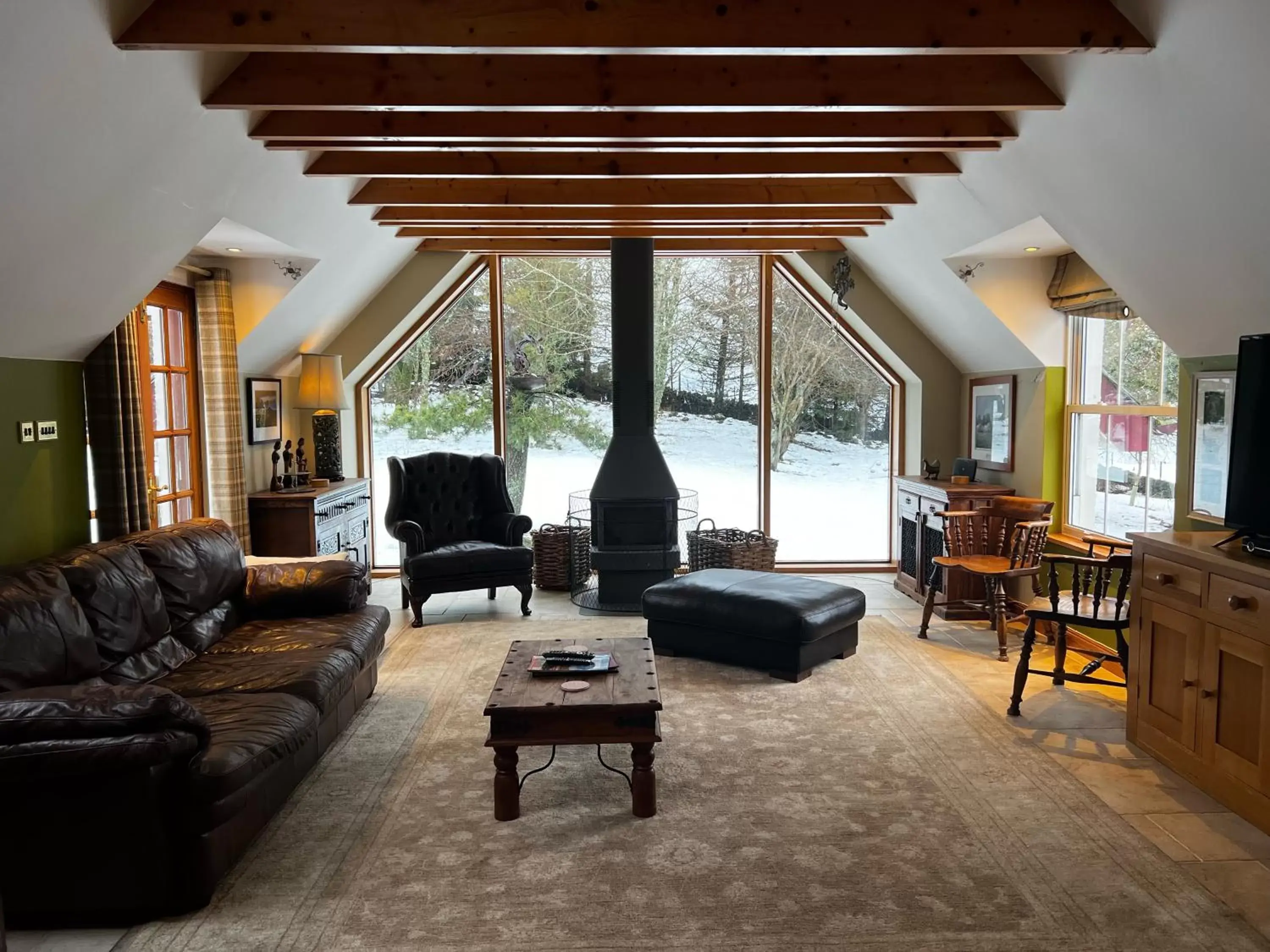 Living room, Seating Area in Errichel House and Cottages