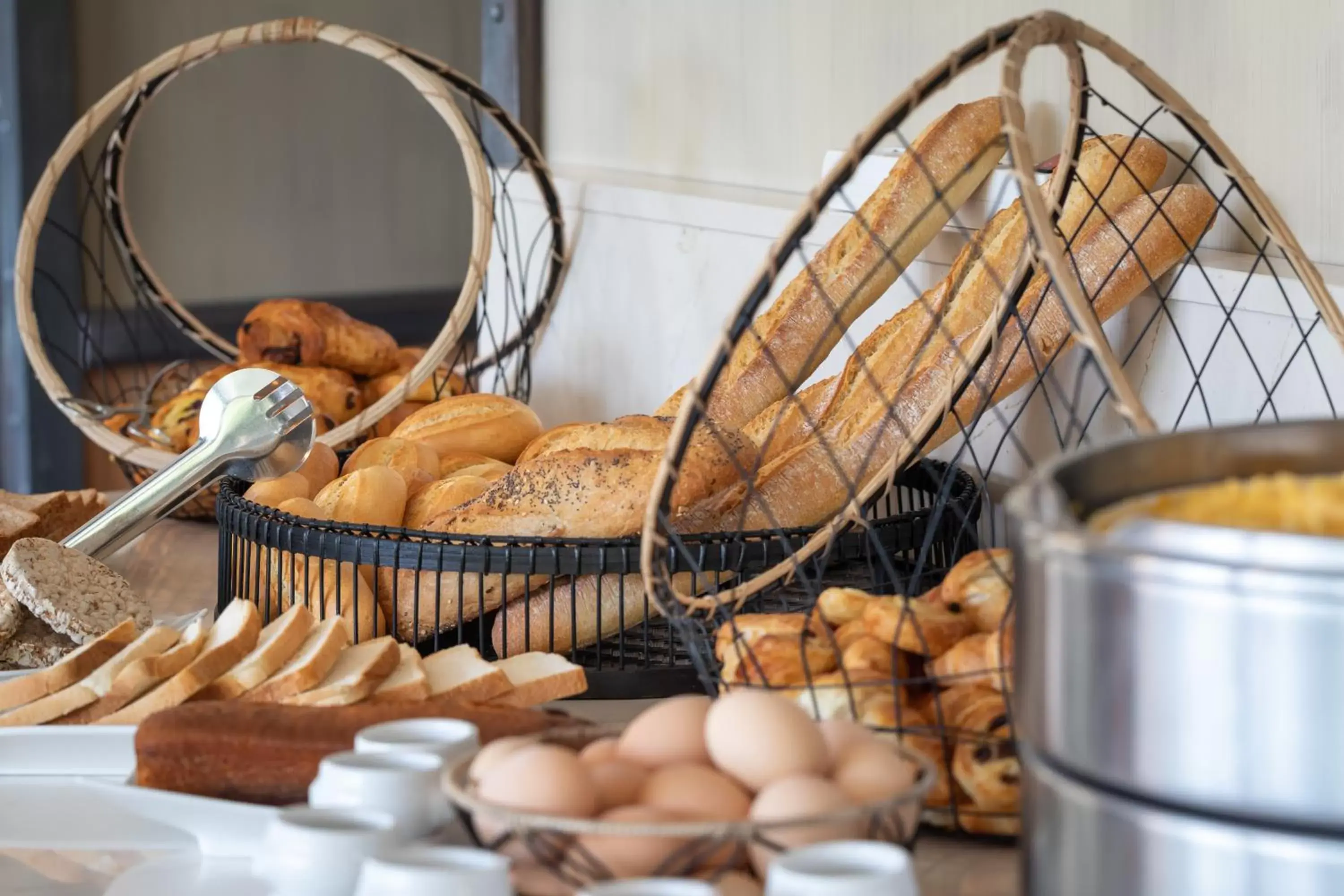 Continental breakfast, Food in The Originals Boutique, Hôtel des Orangers, Cannes (Inter-Hotel)