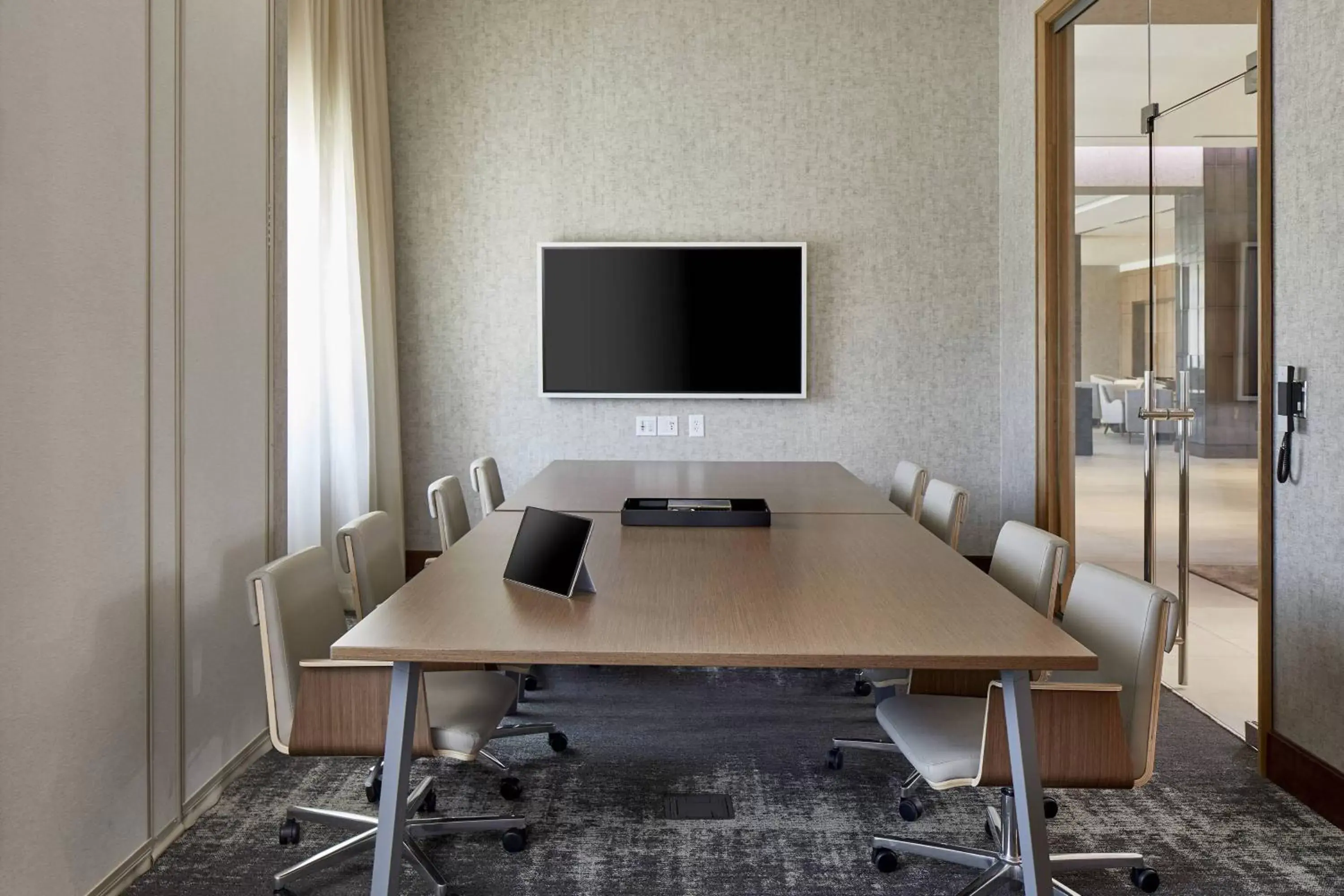 Meeting/conference room, TV/Entertainment Center in AC Hotel by Marriott Atlanta Airport Gateway
