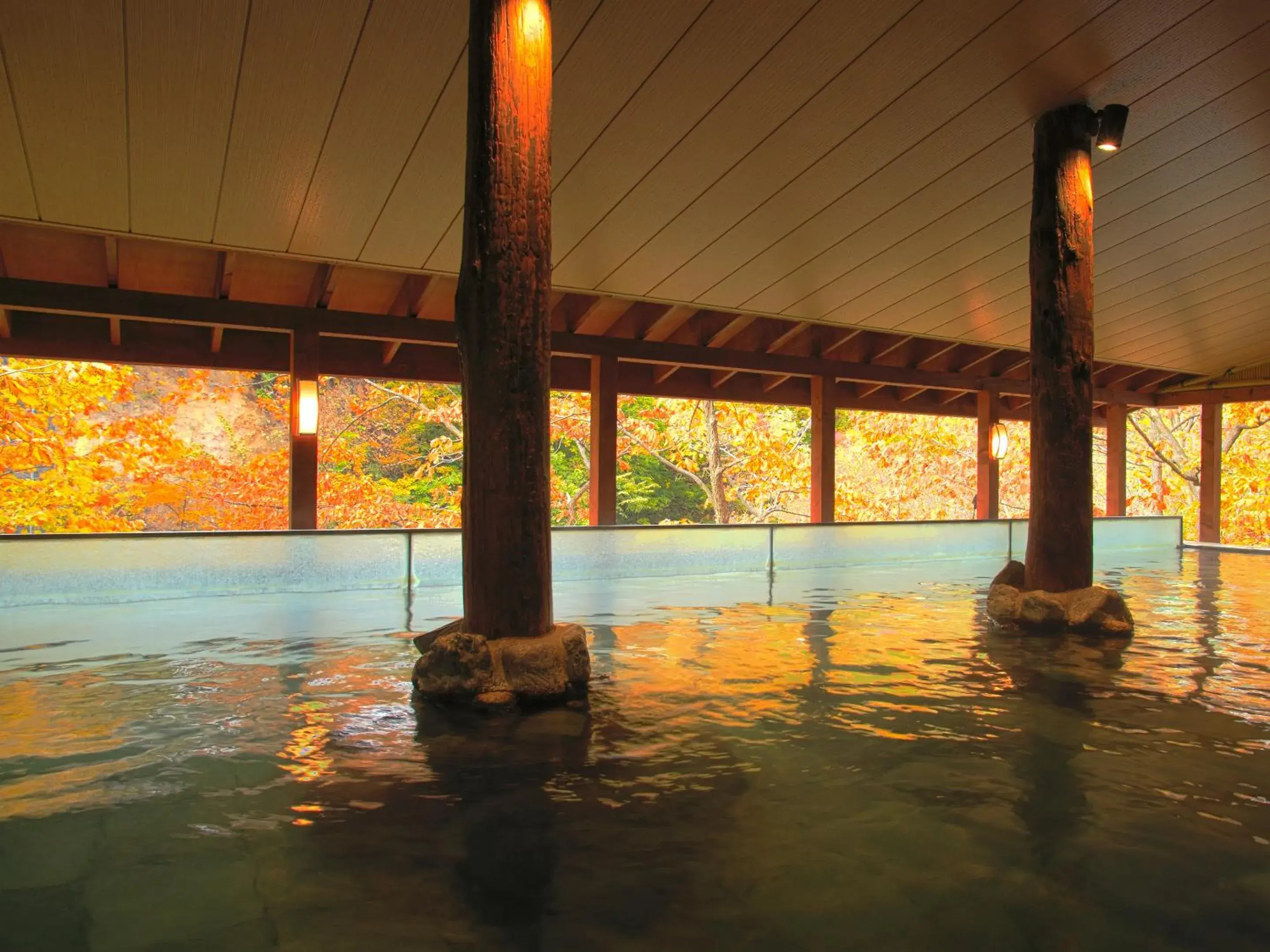 Hot Spring Bath, Swimming Pool in Jozankei View Hotel