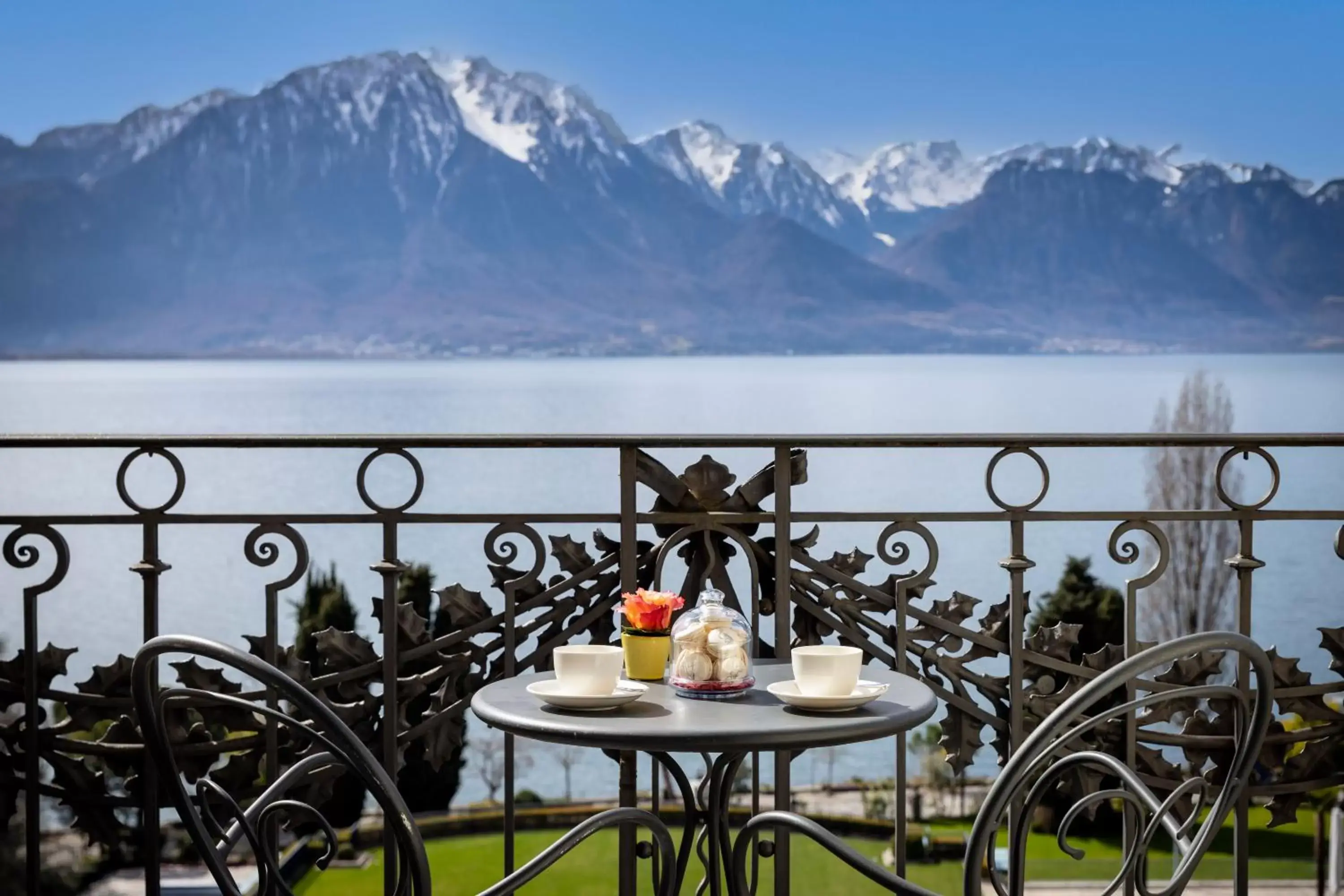 View (from property/room), Mountain View in Fairmont Le Montreux Palace