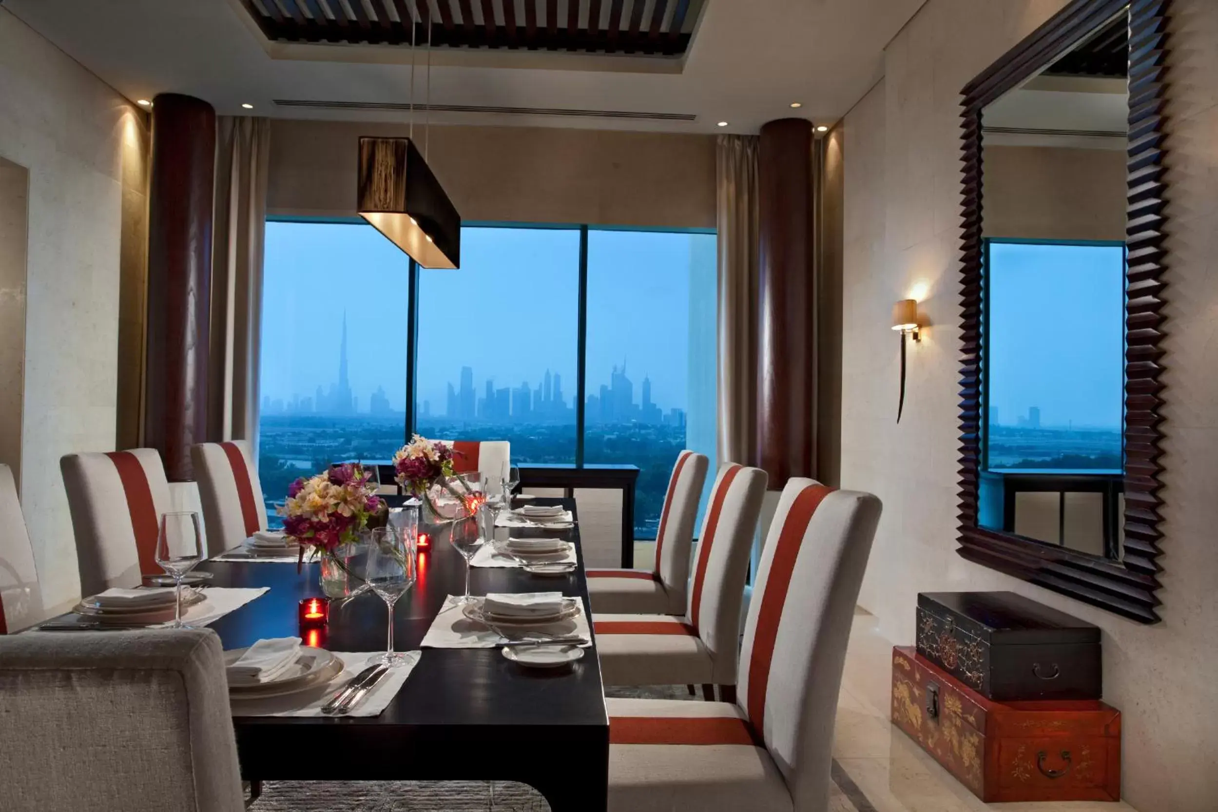 Dining area in Raffles Dubai