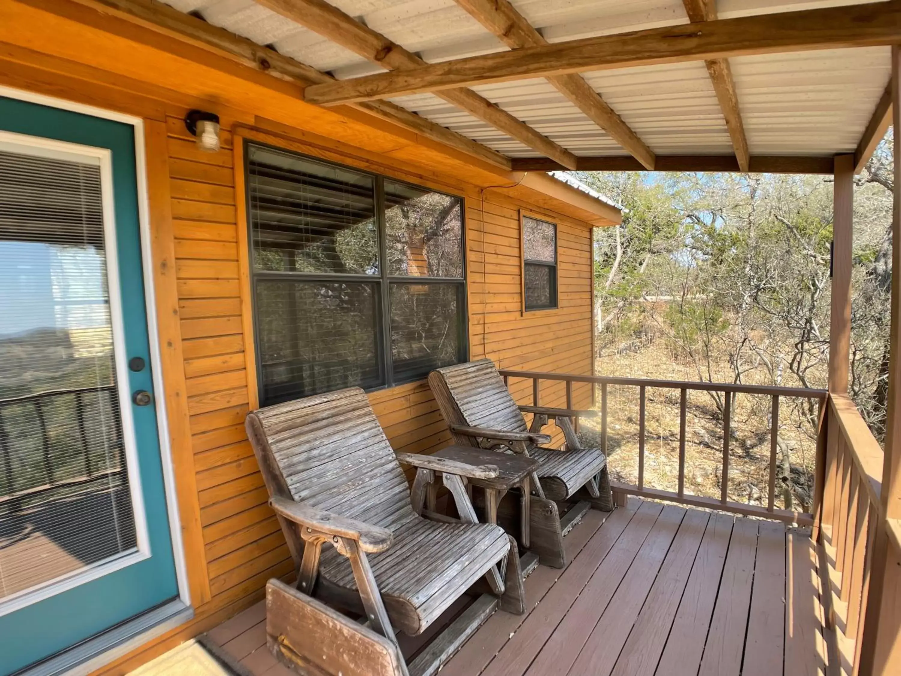 Patio in Walnut Canyon Cabins