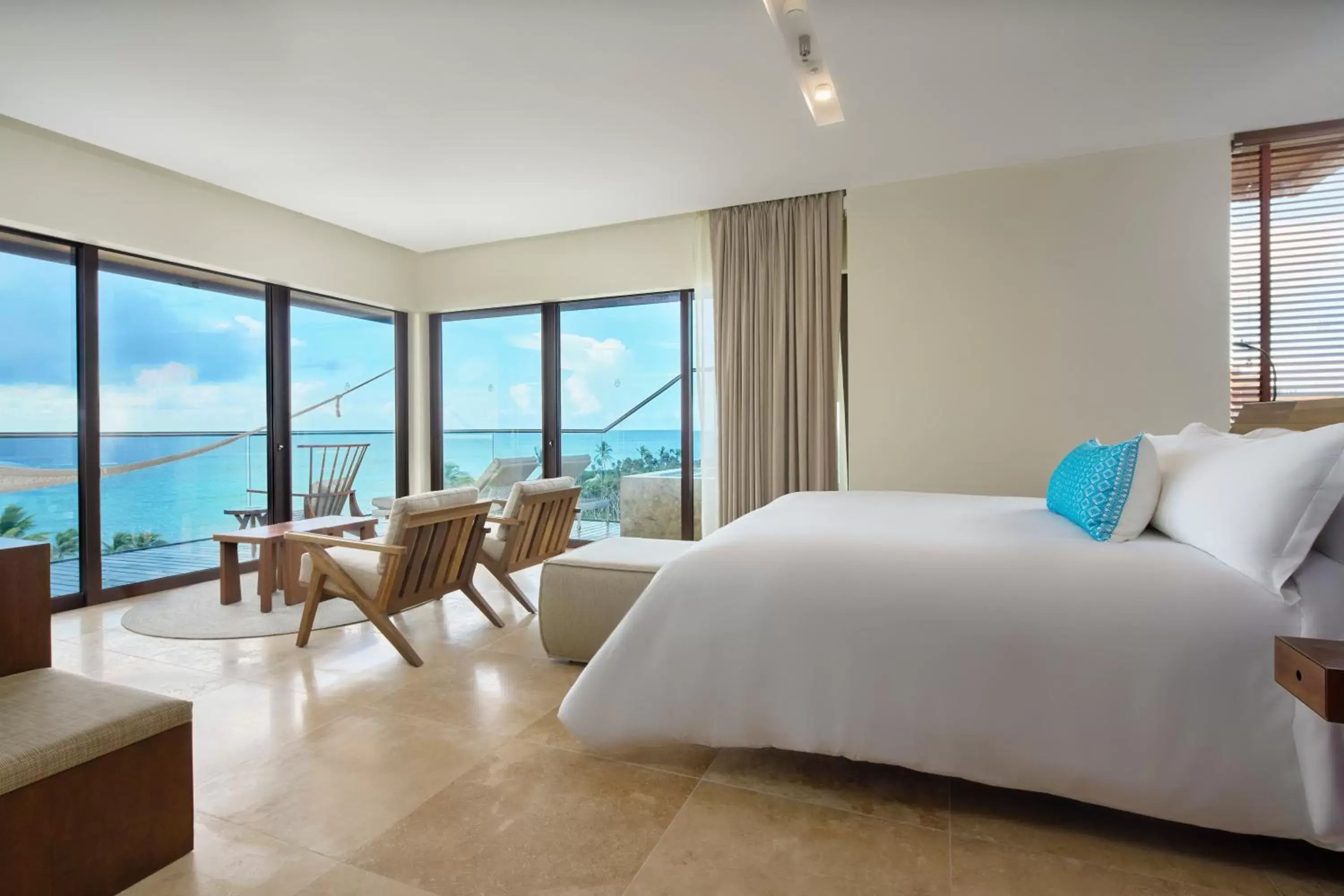 Bed, Sea View in Hotel Xcaret Arte - All Parks All Fun Inclusive - Adults Only