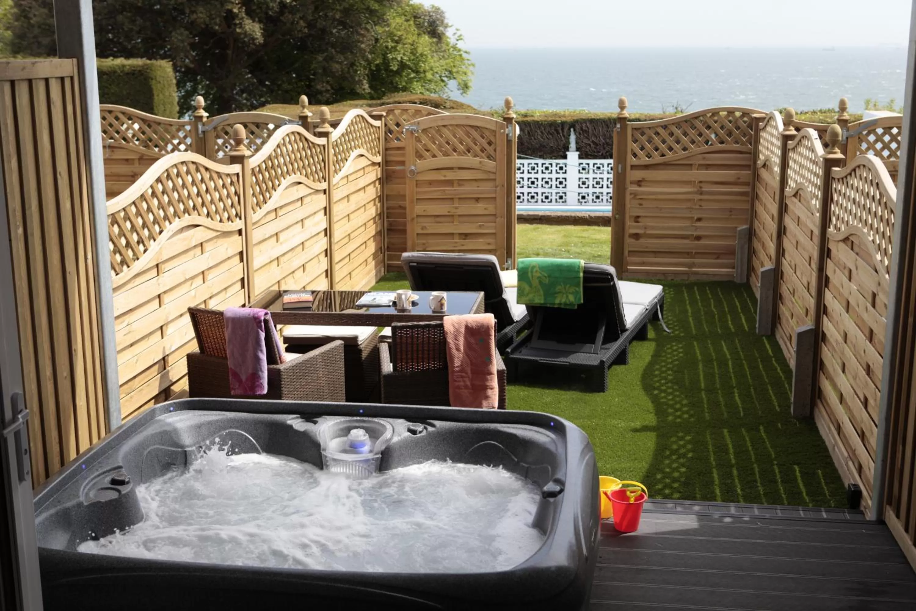 Garden view in Luccombe Hall Hotel