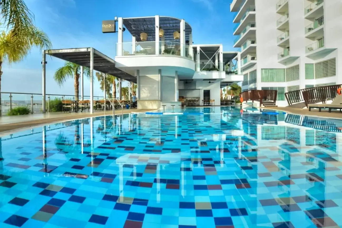 Property building, Swimming Pool in Vassos Nissi Plage Hotel & Spa
